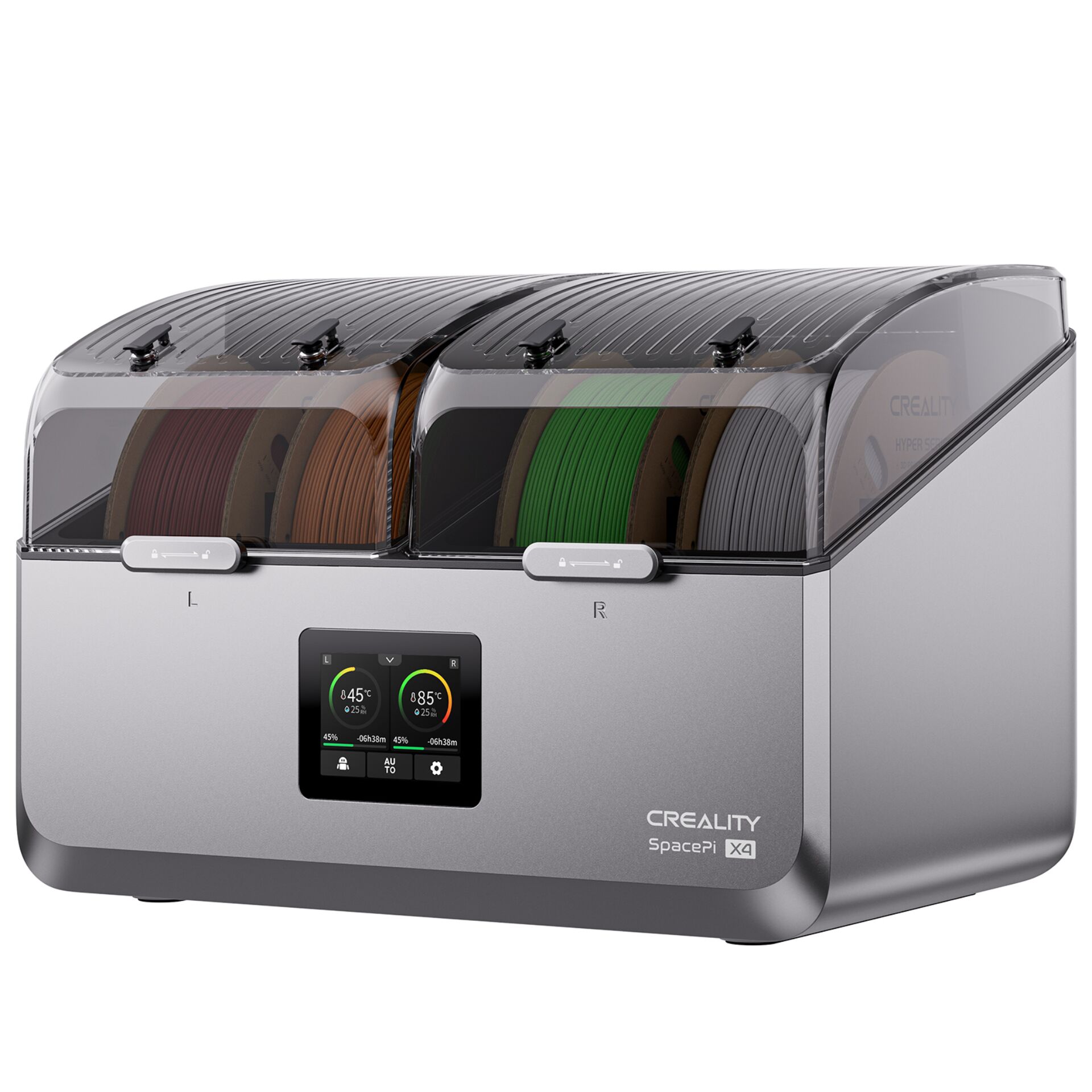 3D-Drucker, Filament-Spulen, Dual-Extruder, LCD-Touchscreen, SpacePi X4