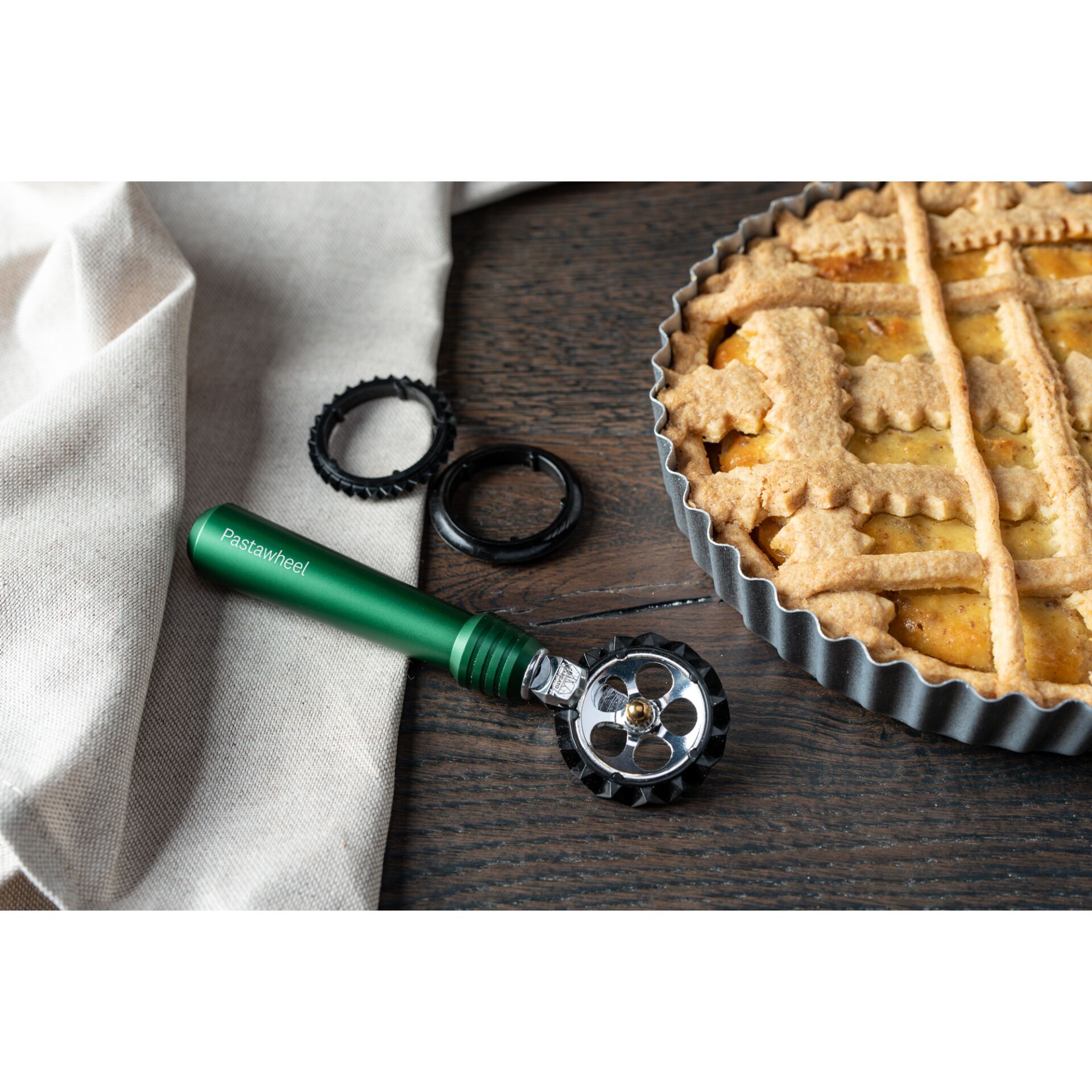 Pizzastein, Kuchenform, Pastawheel, Keksrolle, Backzubehör