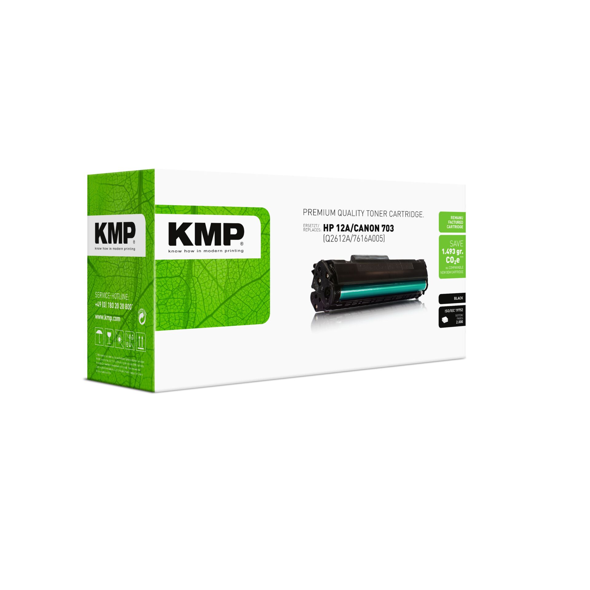 Adapter, Elektronik, Computer-Ausrüstung, Computerausrüstung, Tonerpatrone, KMP, HP 12A, Canon 703, Schwarz
