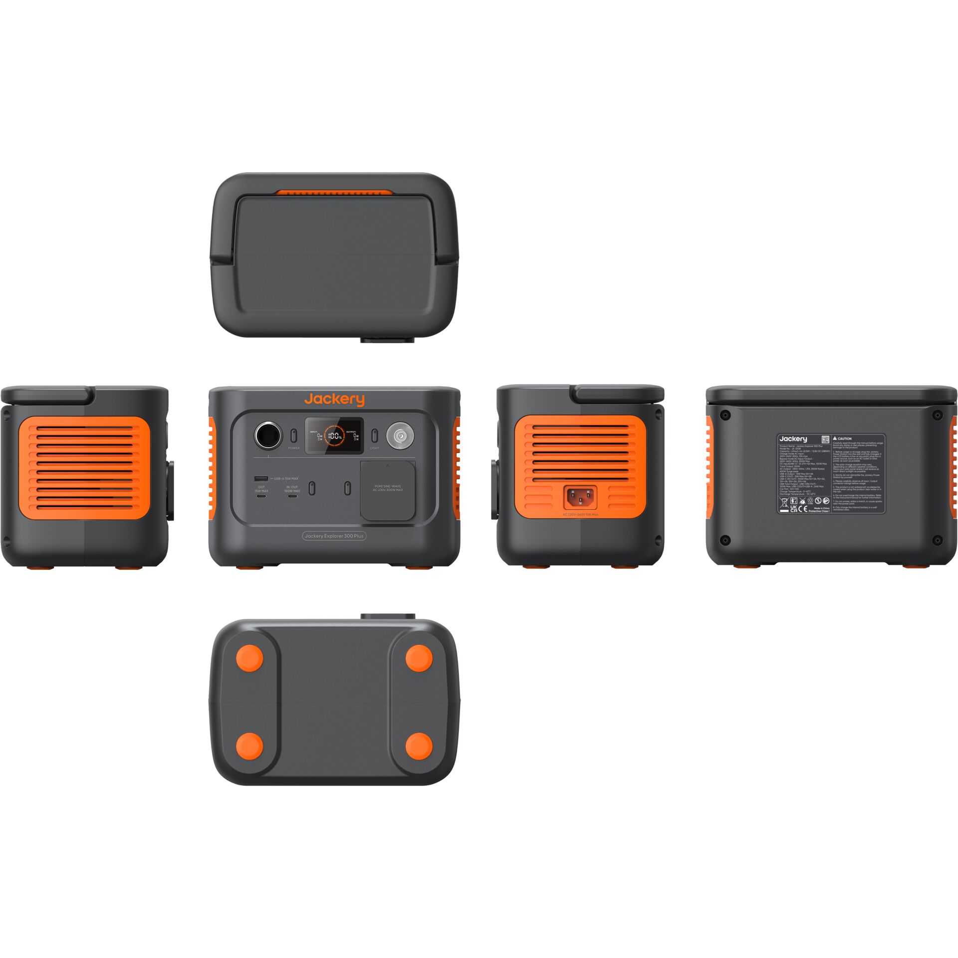 tragbare stromversorgung, batterie-wechselrichter, orangenes lüftungsdesign, dual-usb, tragegriff