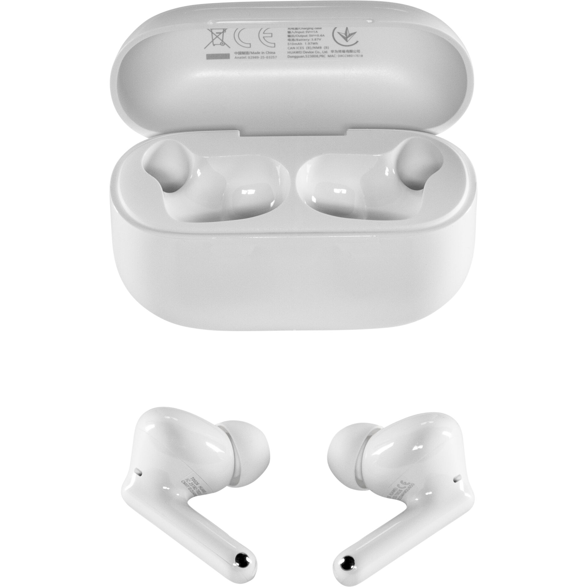 kabellose Ohrhörer, Ladecase, weiß, Silikon-Ohrstöpsel, Bluetooth-Kopfhörer