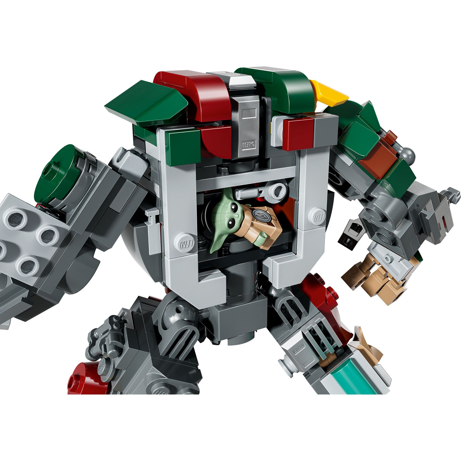 lego, mech, robot, grün, minifigur
