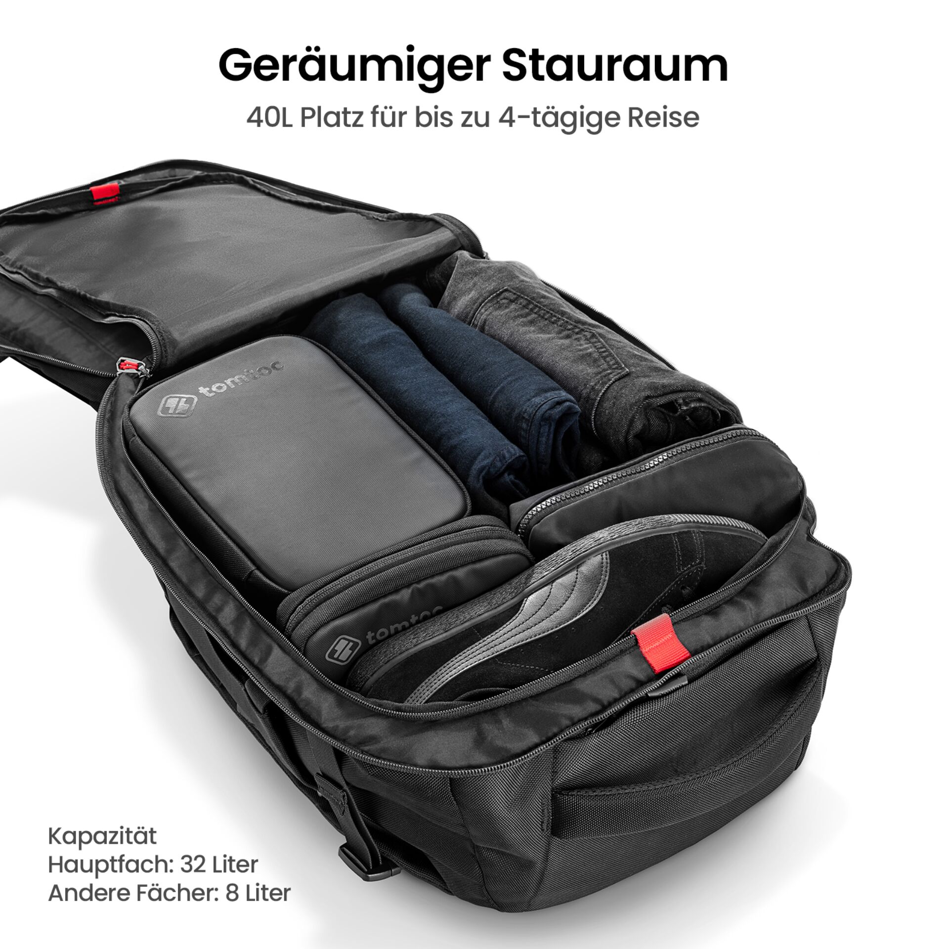 Koffer, Reisetasche, Geräumig, 32 Liter, 32L