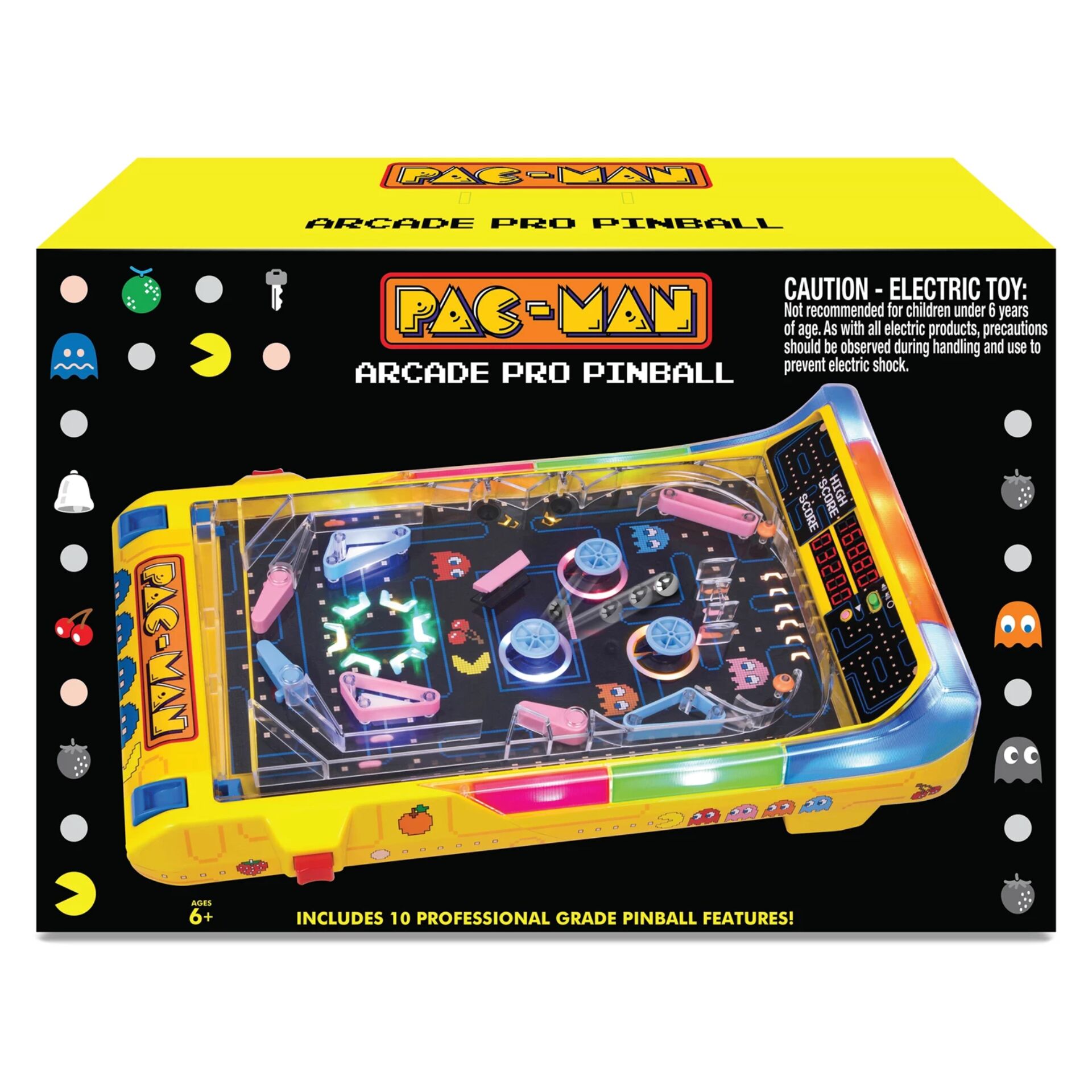 Arcade Pinball, Pac-Man, Pinball, LED-Lichter, buntes Gehäuse