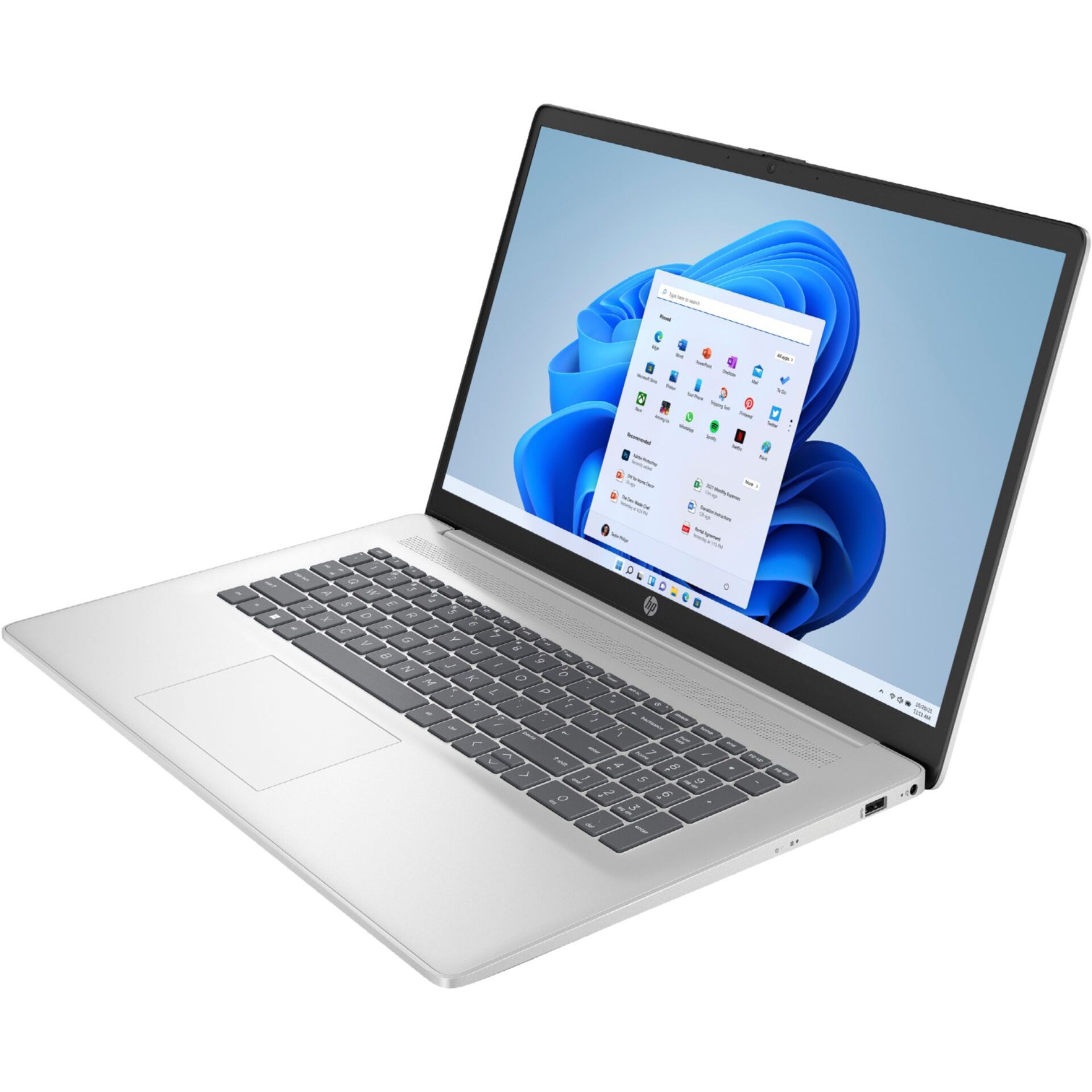 Laptop, Silber, HD-Display, Tastatur, USB-Anschlüsse