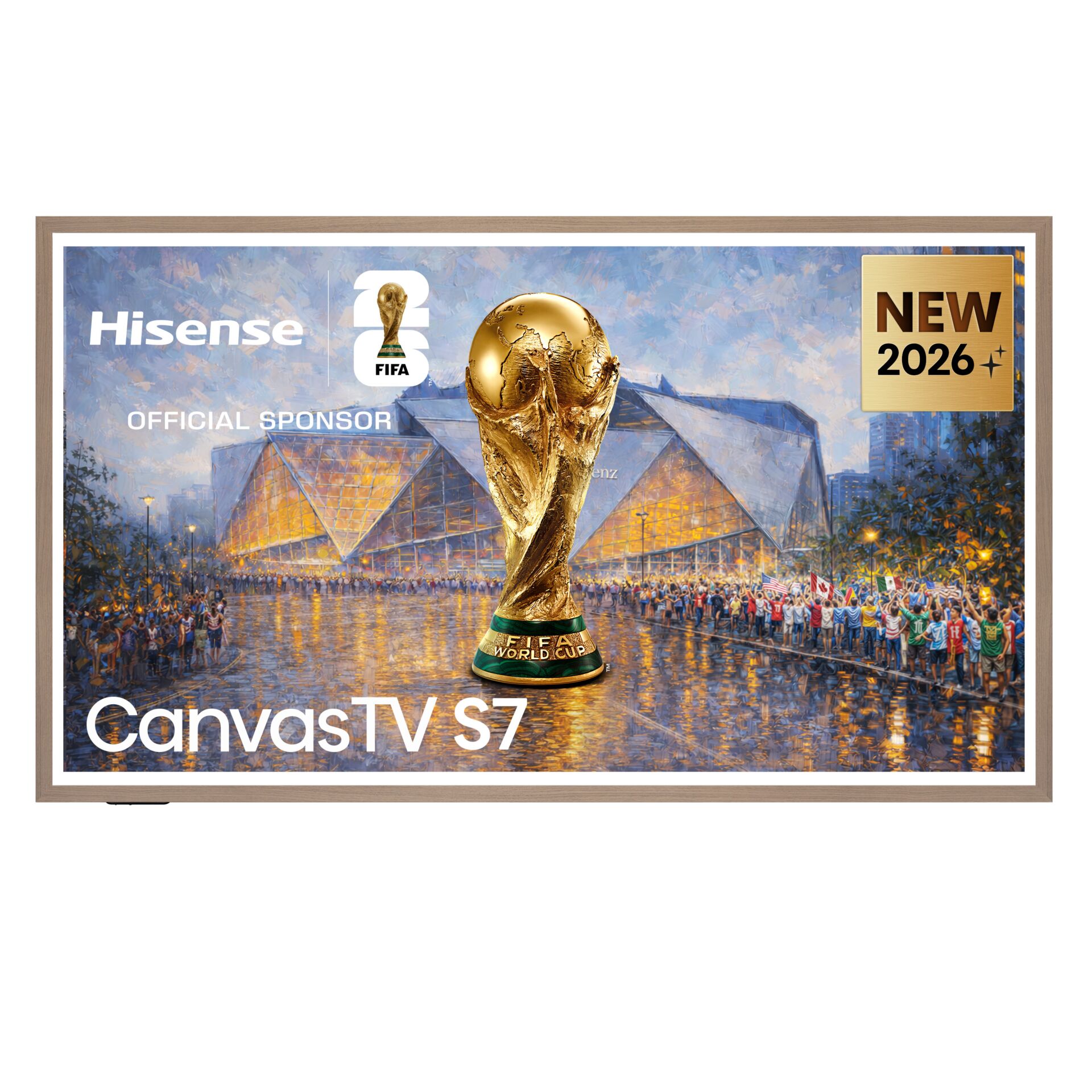 Fernseher, LED, Full HD, Canvas, Gerahmt