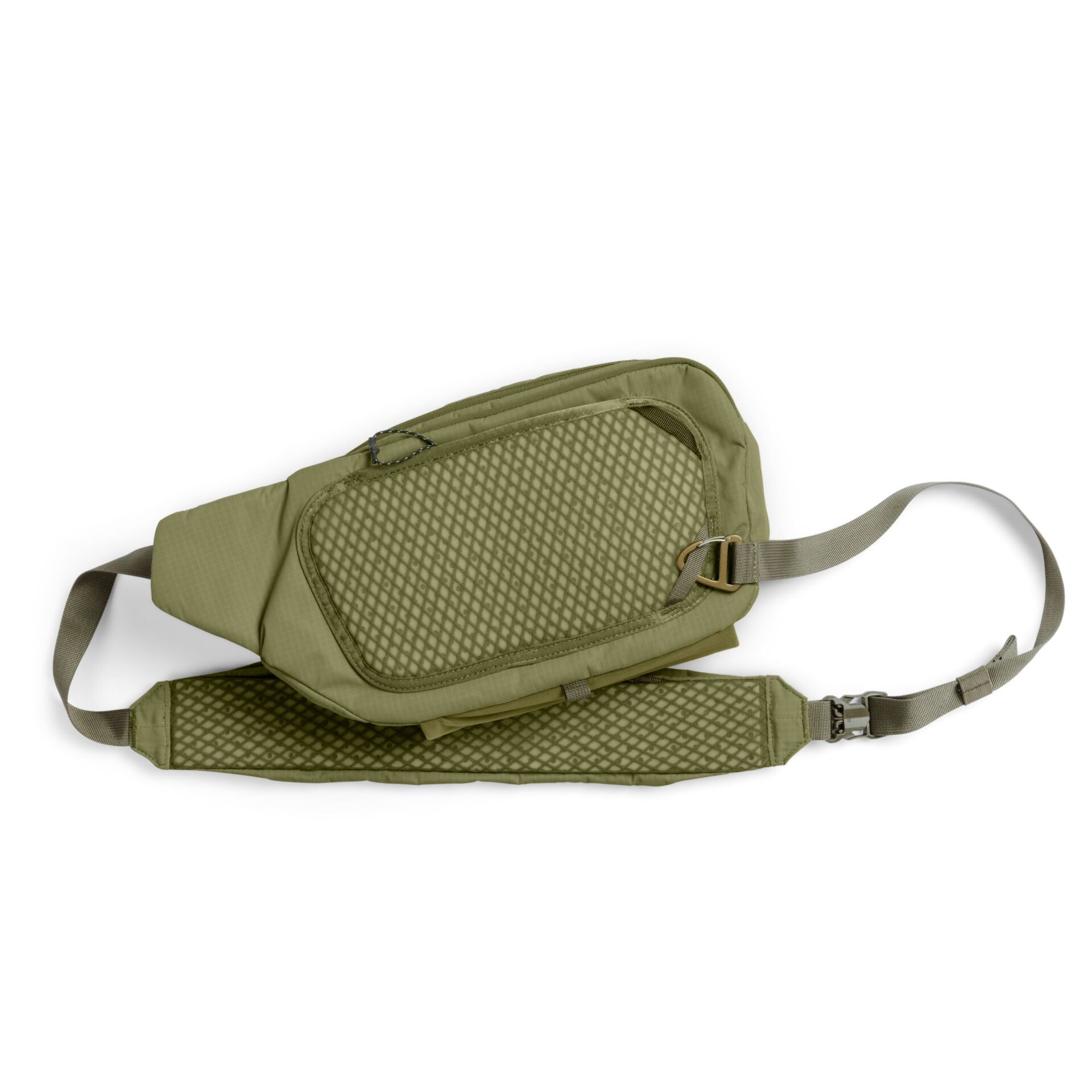 Gürteltasche, Hüfttasche, Mesh-Paneel, Olivgrün, Reißverschluss