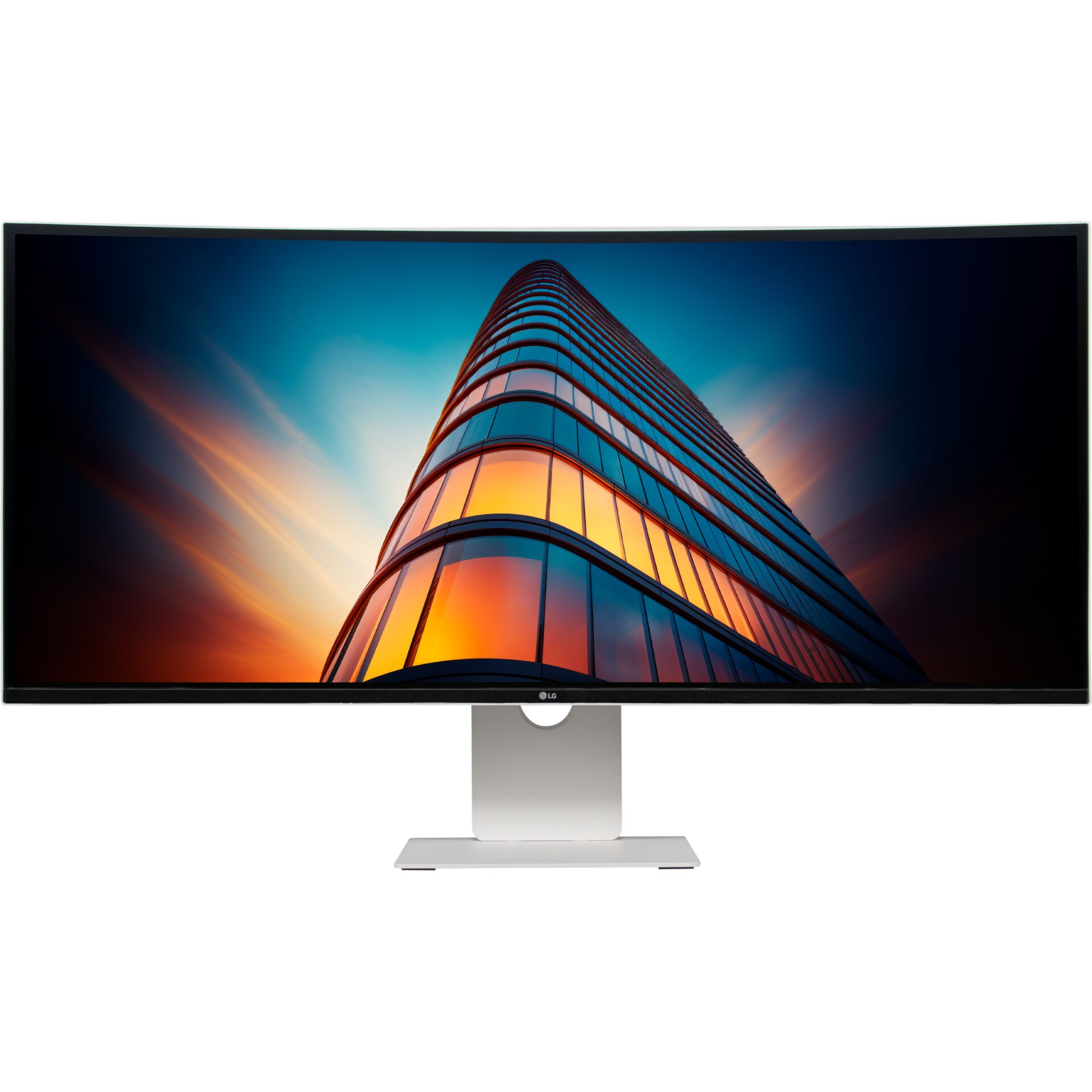 Monitor, LED, Curved?, Ultrawide?, Silberner Stand