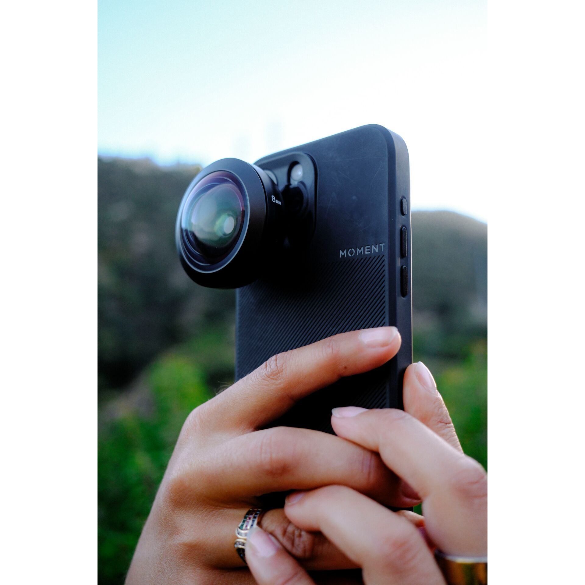  Smartphone-lens, Clip-on lens, Weitwinkel-Linse, Kunststoffgehäuse, Schwarz,  smartphone, clip-on lens, moment, camera accessory, dual-lens?