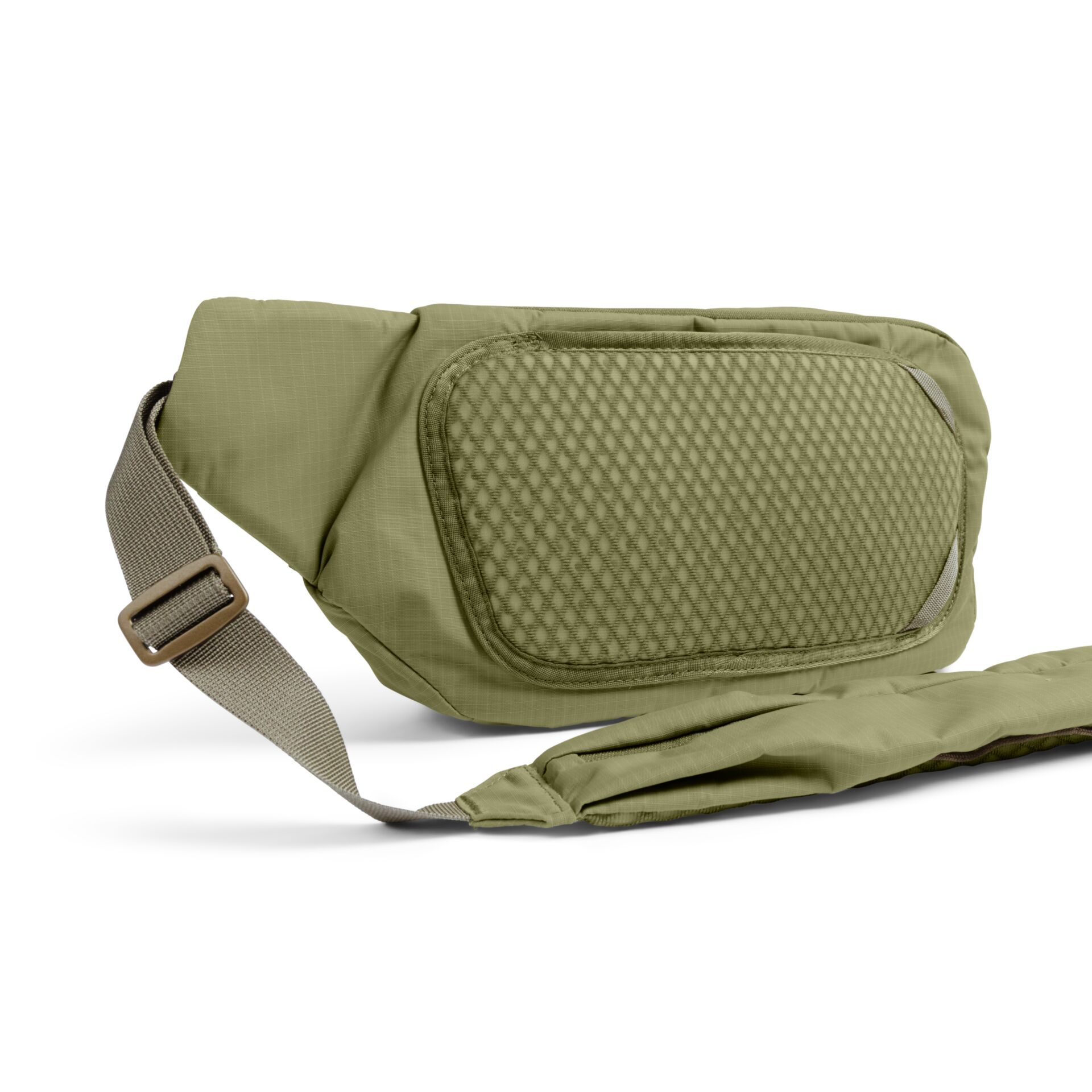 Beutel, Gürteltasche, Mesh-Panel, Olive, Riemen