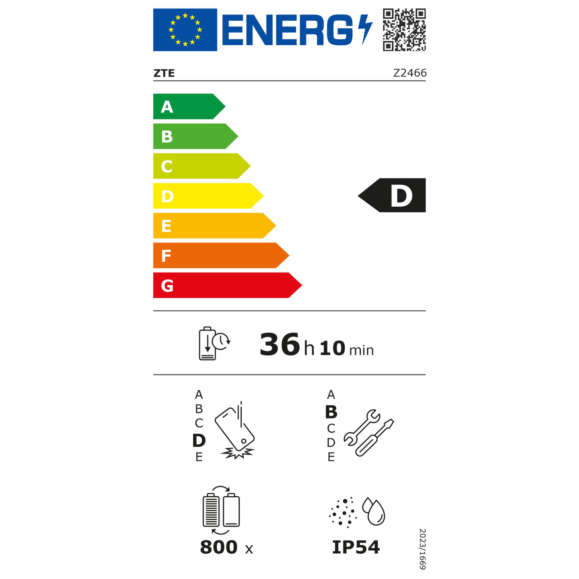 ZTE Blade A35e  silvery gray – Energieeffizienzklasse D