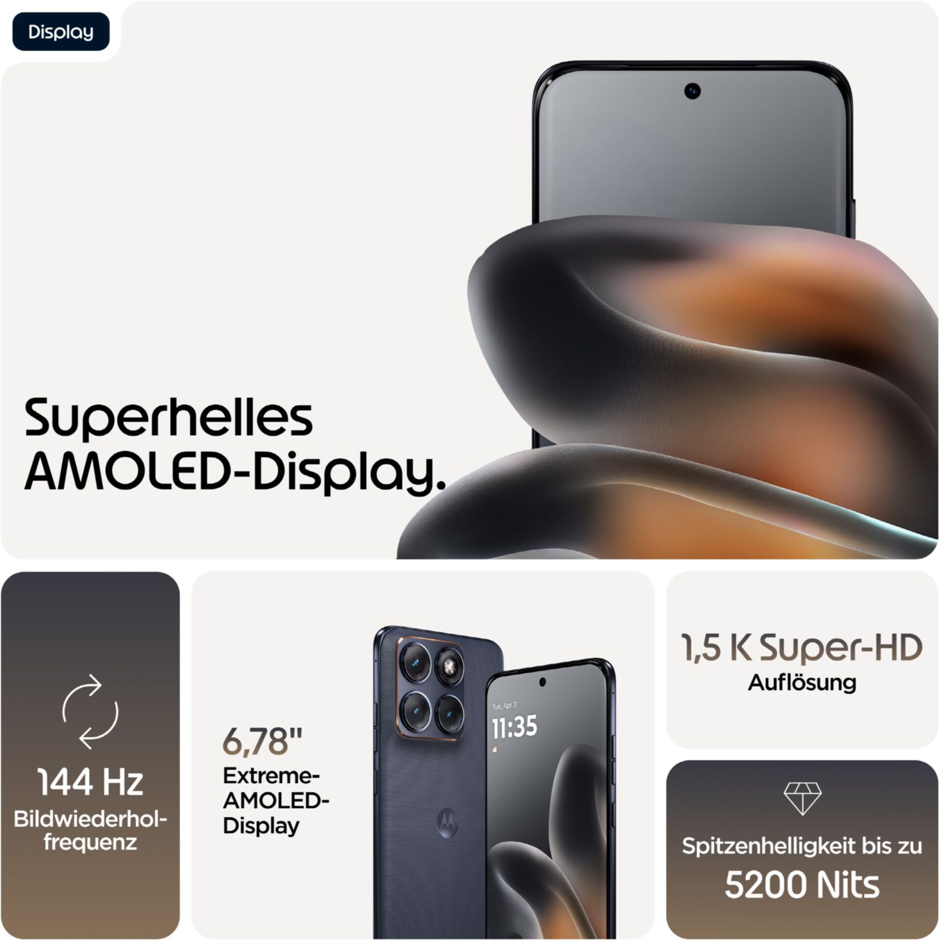 OLED-Display, 6.78, AMOLED-Display, Smartphone, 165 Hz