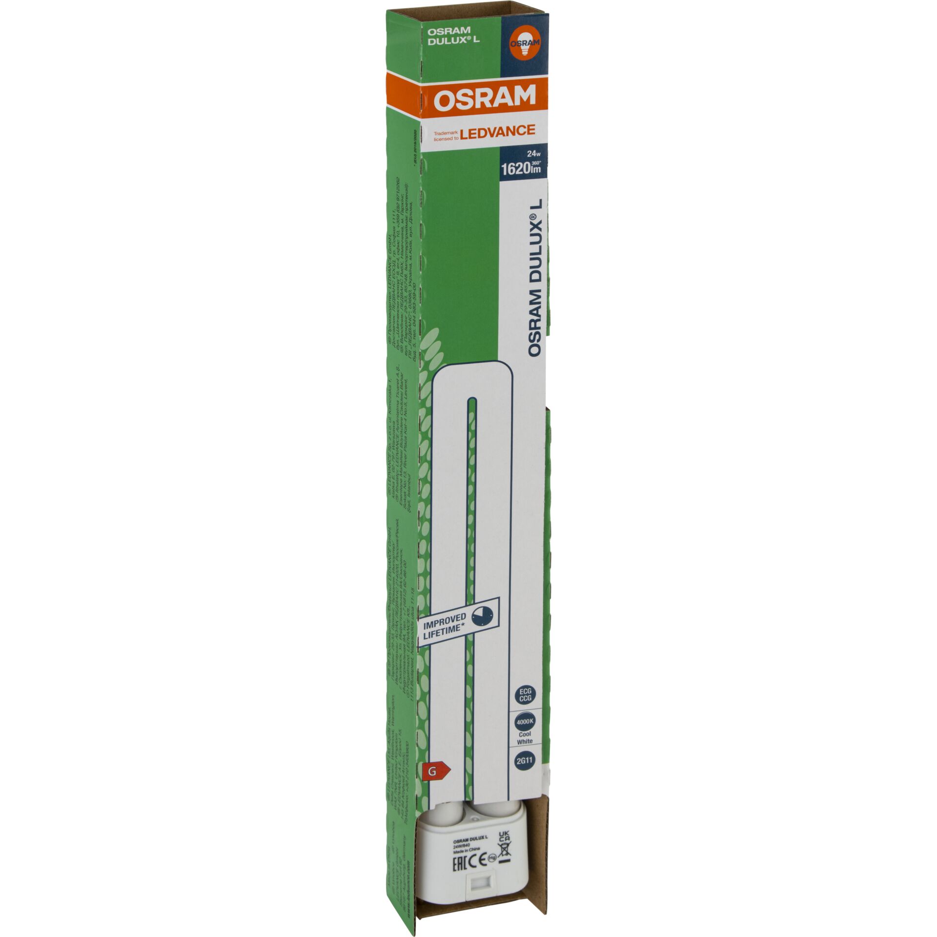 Osram DULUX L Energiesparlampe  24W/840 2G11