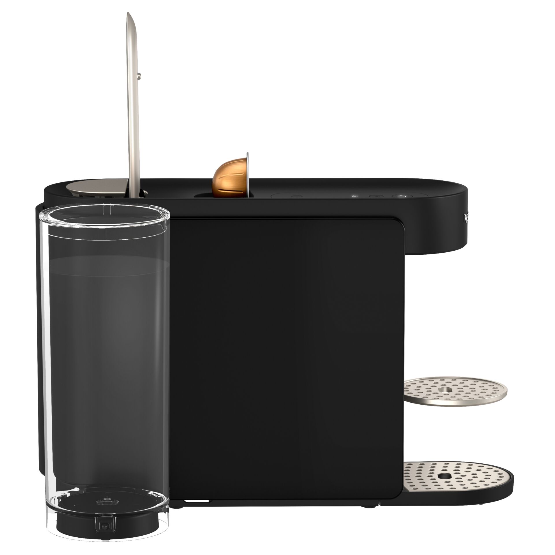 Kaffeemaschine, Kaffeeausgabe, Kapselmaschine, Schwarz, Wasserspender