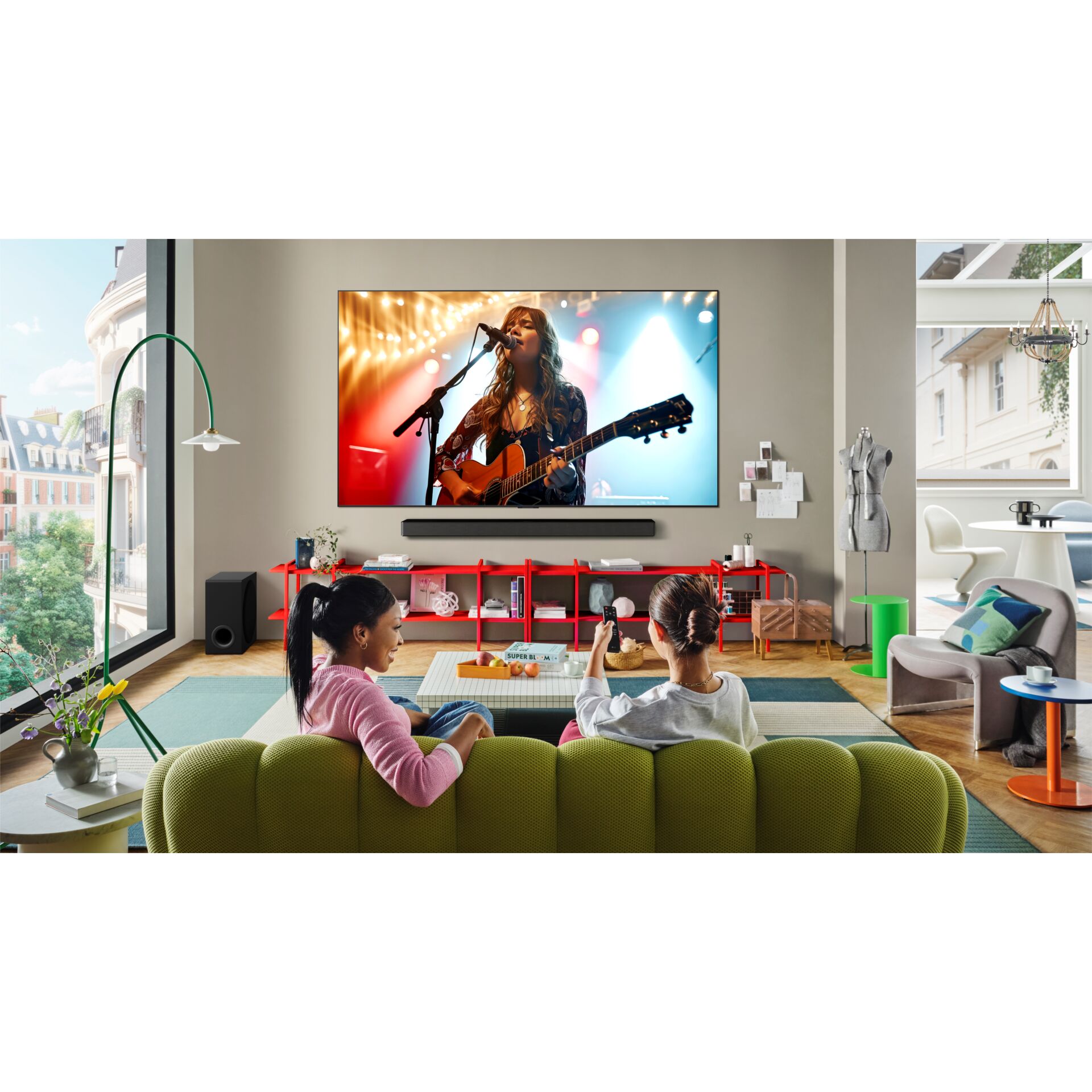 Wohnzimmer, Innenarchitektur, Bildschirm, Überwachen, Couch