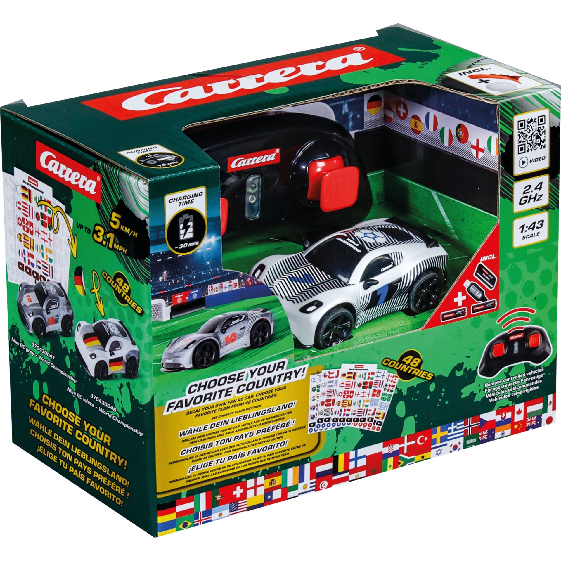 Rennwagen-Set, RC Auto,  Fernsteuerung, 2,4 GHz, Geschenkbox