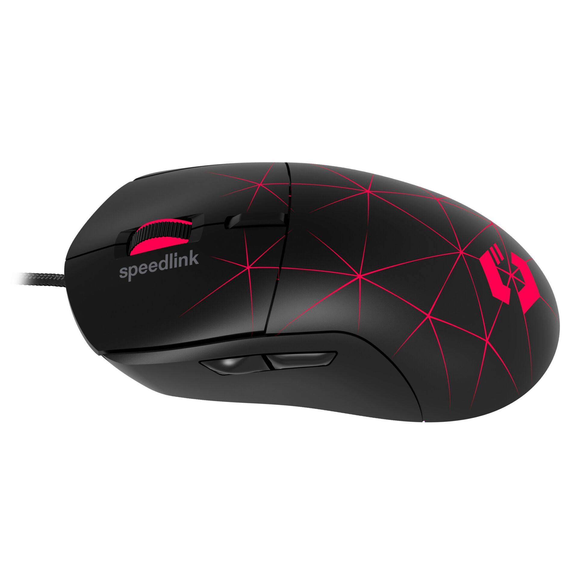 Gaming-Maus, USB-Maus, verkabelt, Pinkes Muster, Klickrad