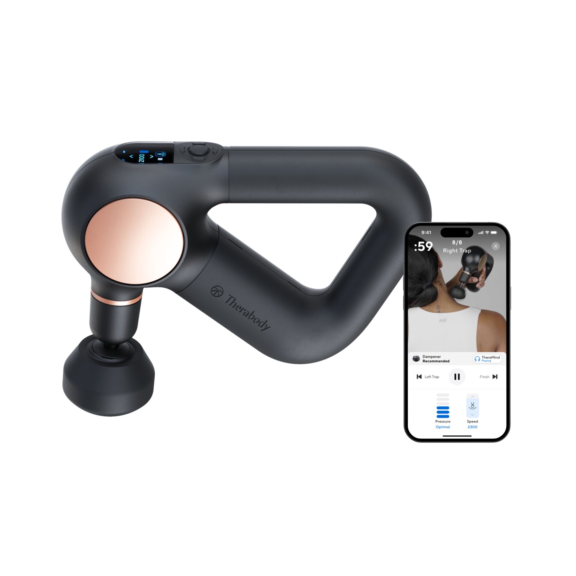 Massagegerät, G-Punkt-Massage, Massagepistole, Schwarz, Bluetooth-App