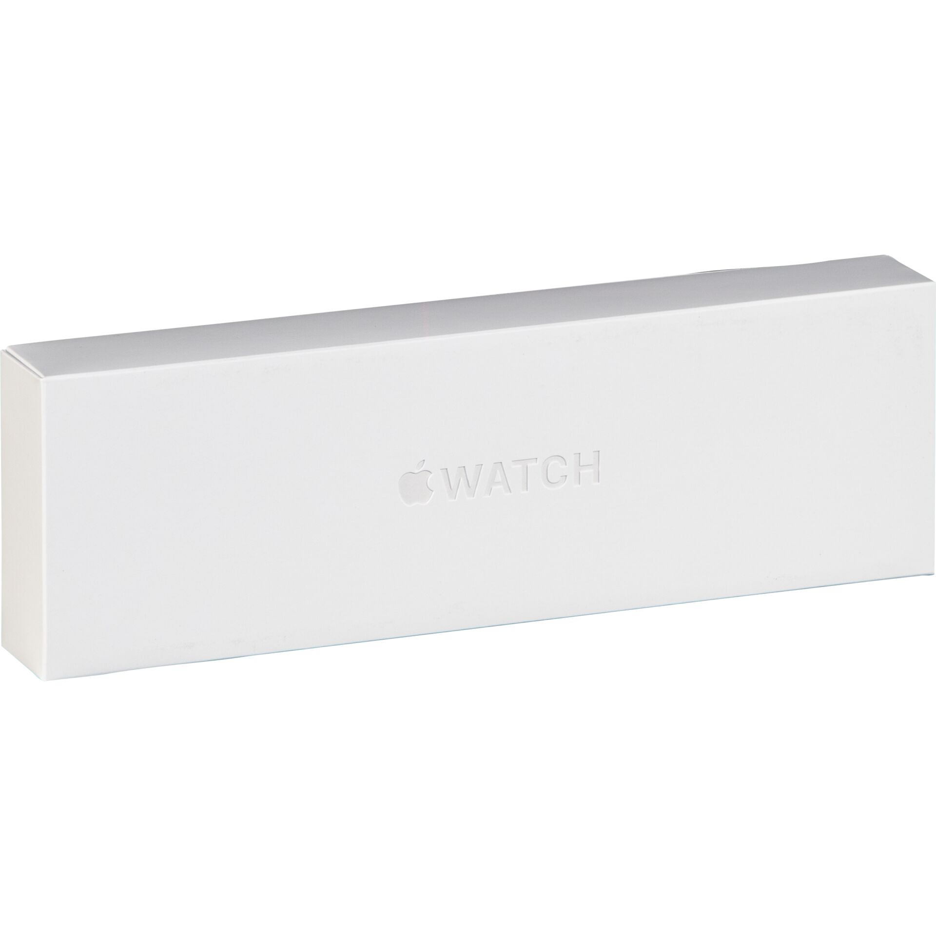 apple watch, watch box, white box, verpackung, gravierte prägung