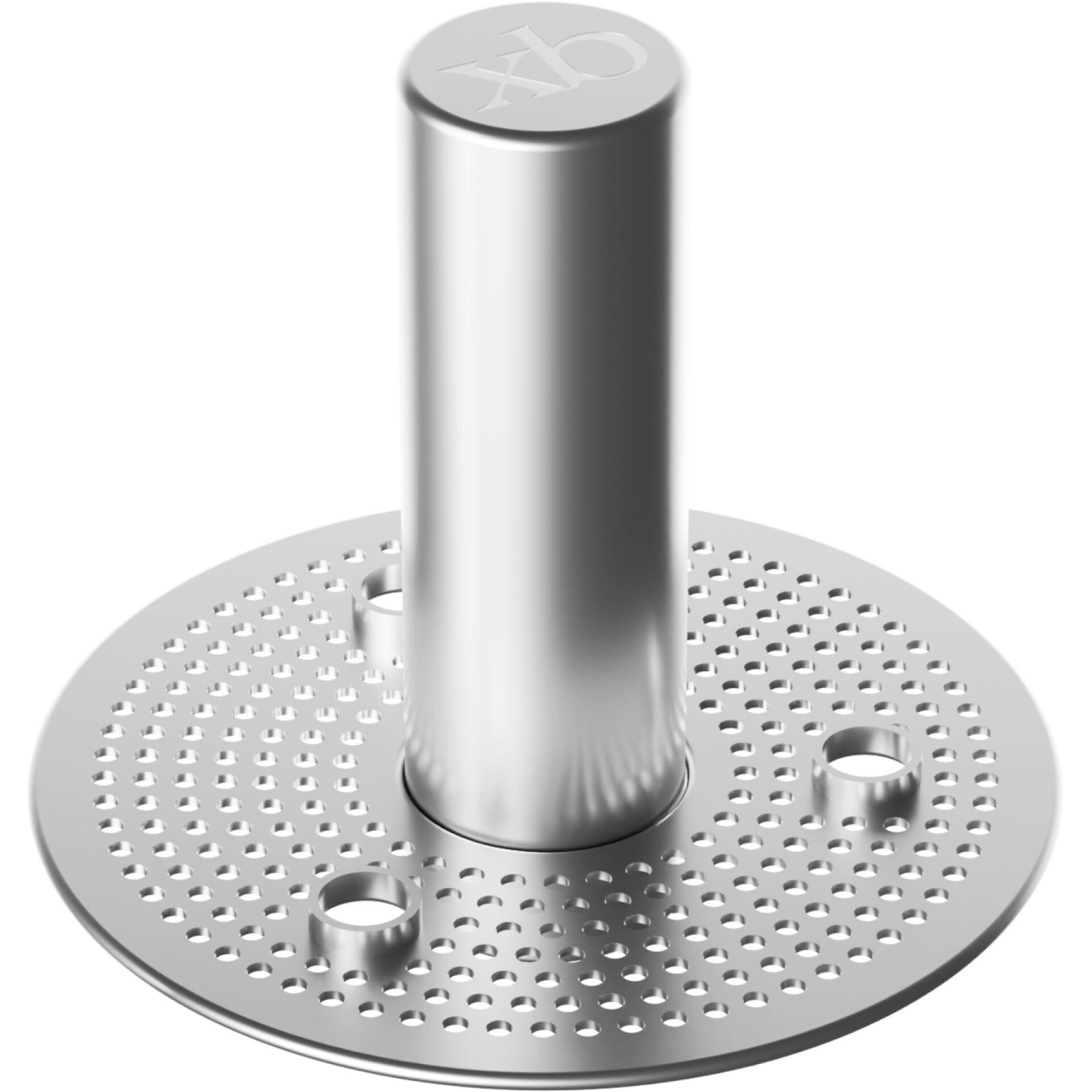 Zentrales Röhrensystem, Kegelstampfer, Küchenzubehör, Metalloberfläche, Lochblech Platte
