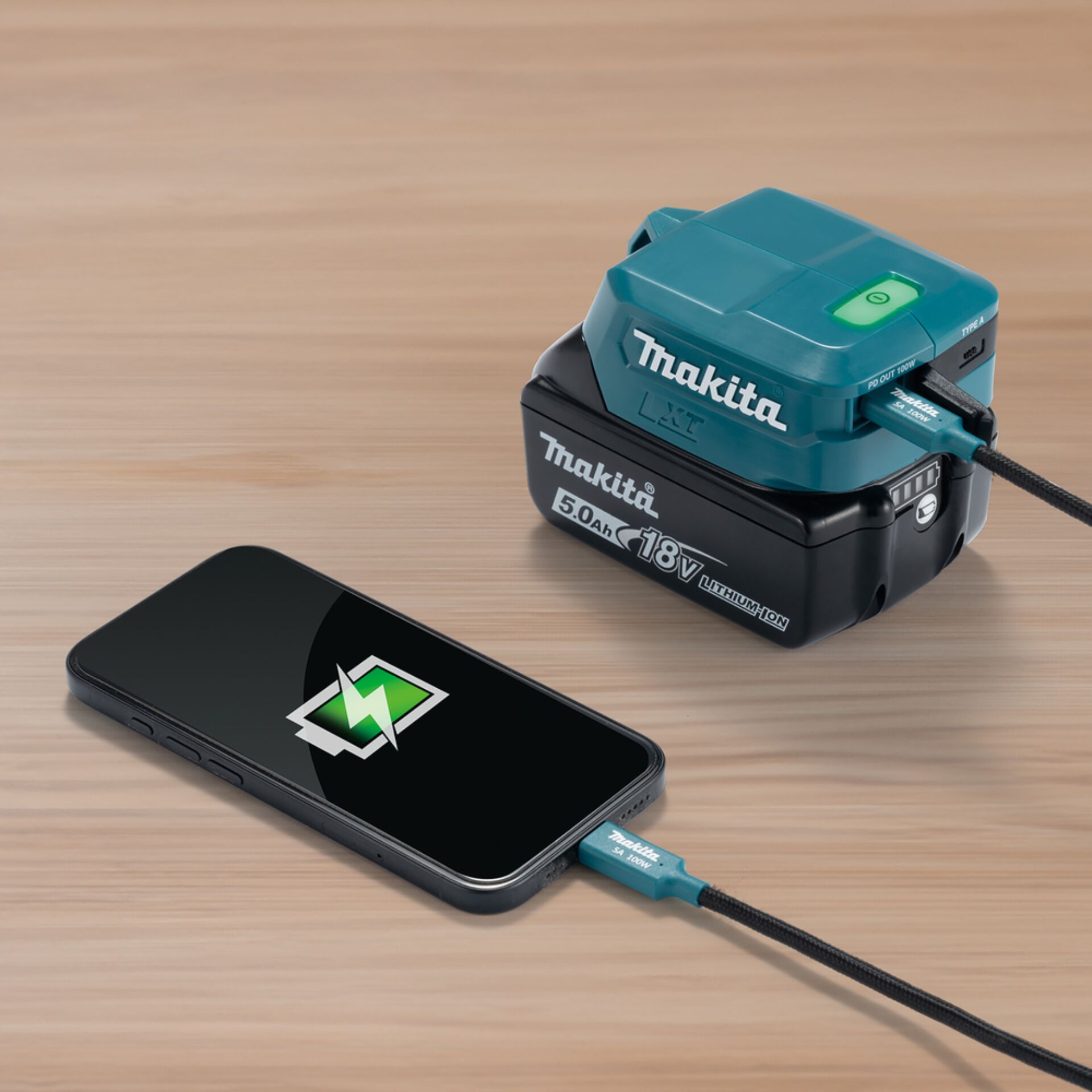 Akku, Ladegerät, Makita, Li-Ionen, Smartphone-Ladegerät