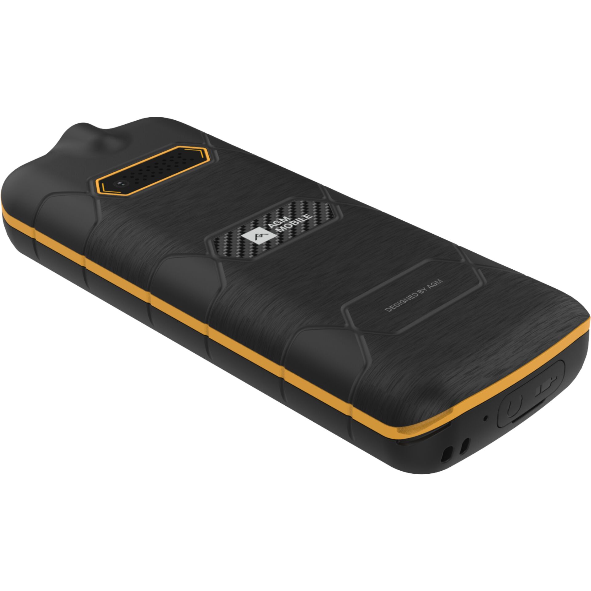 rugged, Telefon, Hülle, schwarz, orange