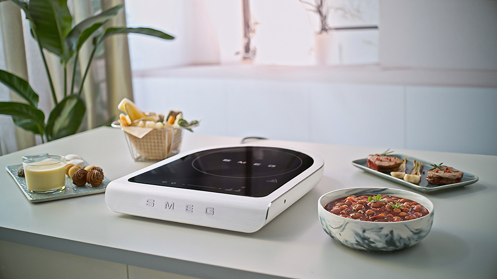 Kochfeld, Drinnen, Küche, Handy, Pflanze