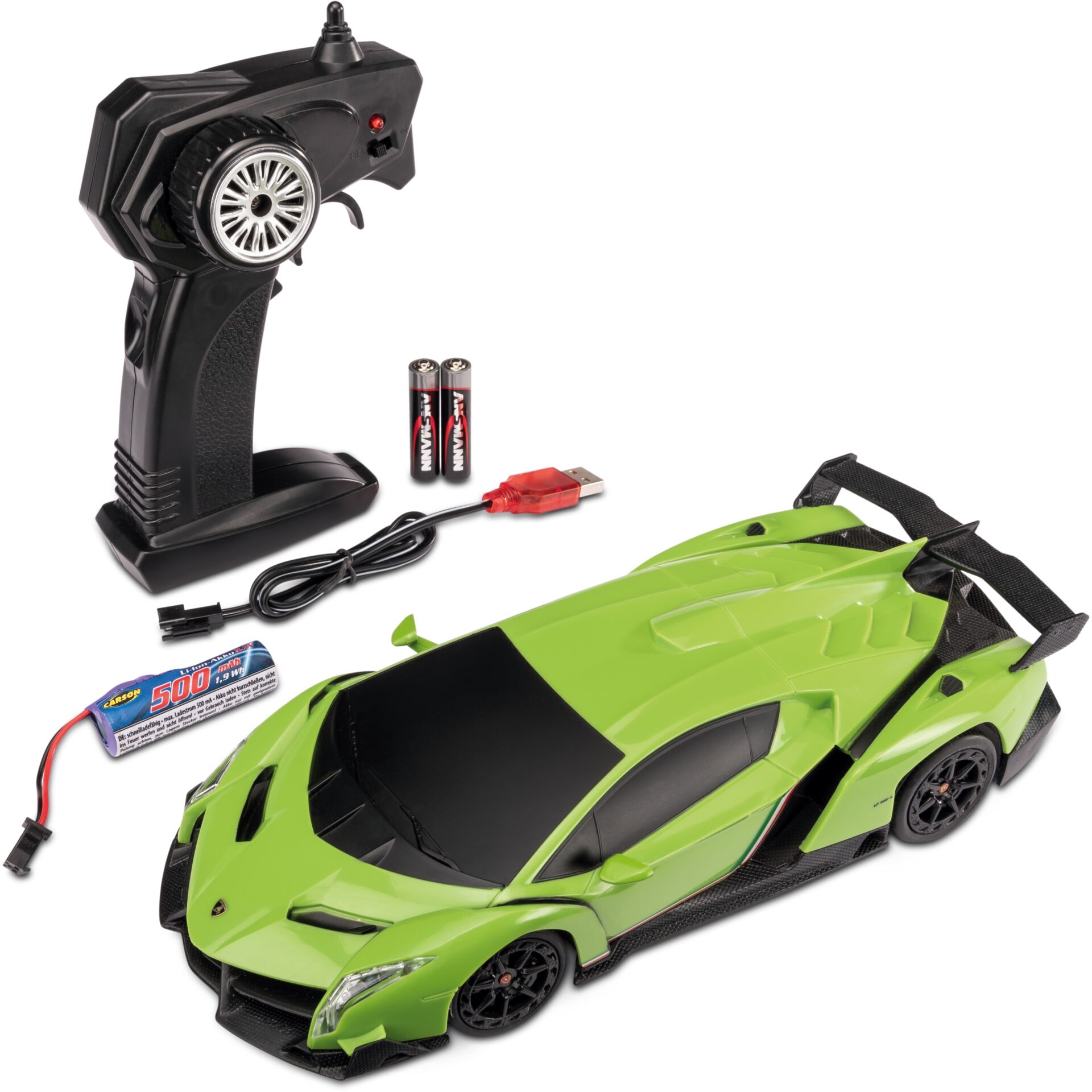 Carson 1:24 Lamborgh.Veneno 2,4G  100% RTR grün