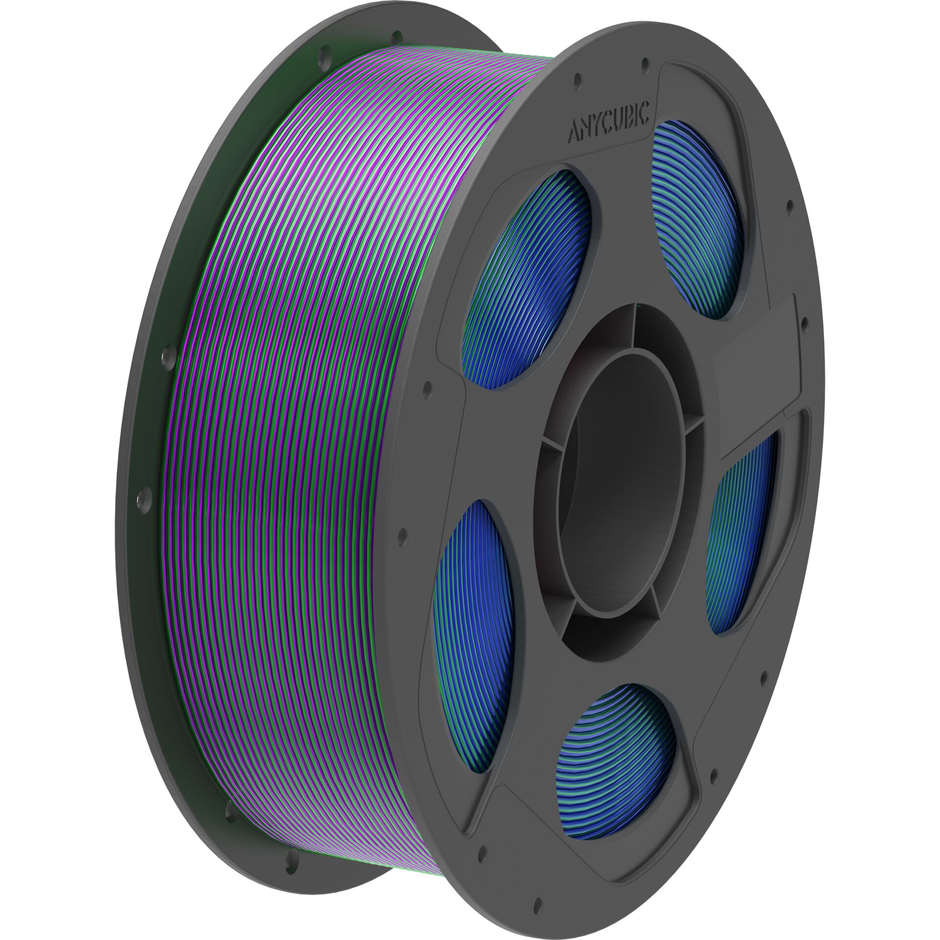 Anycubic PLA Silk Filament  Tri-Color: Blue Green Purple