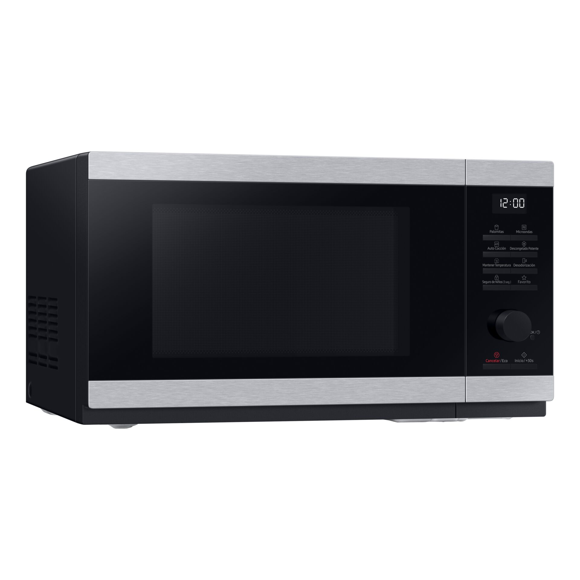 MICROWAVE, Edelstahl, Schwarz, Digitale Anzeige, Bedienfeld