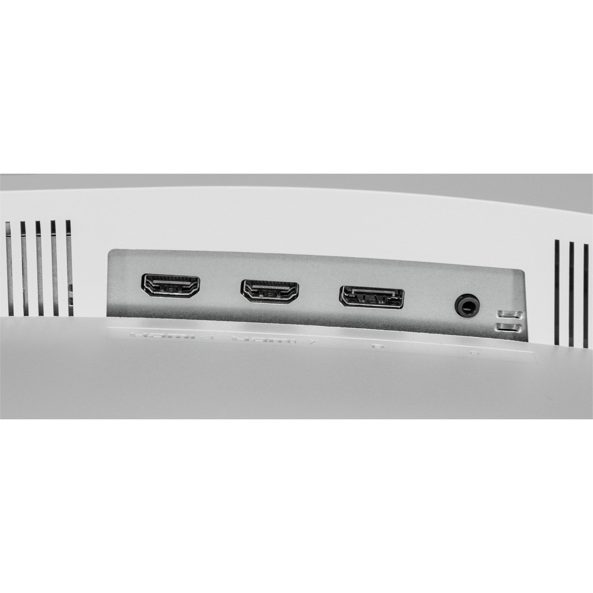 All-in-One PC, Monitor, White, LED, Stand-mounted, Monitor, weiße Rückseite, HDMI-Anschlüsse, DisplayPort-Anschluss, Kopfhöreranschluss