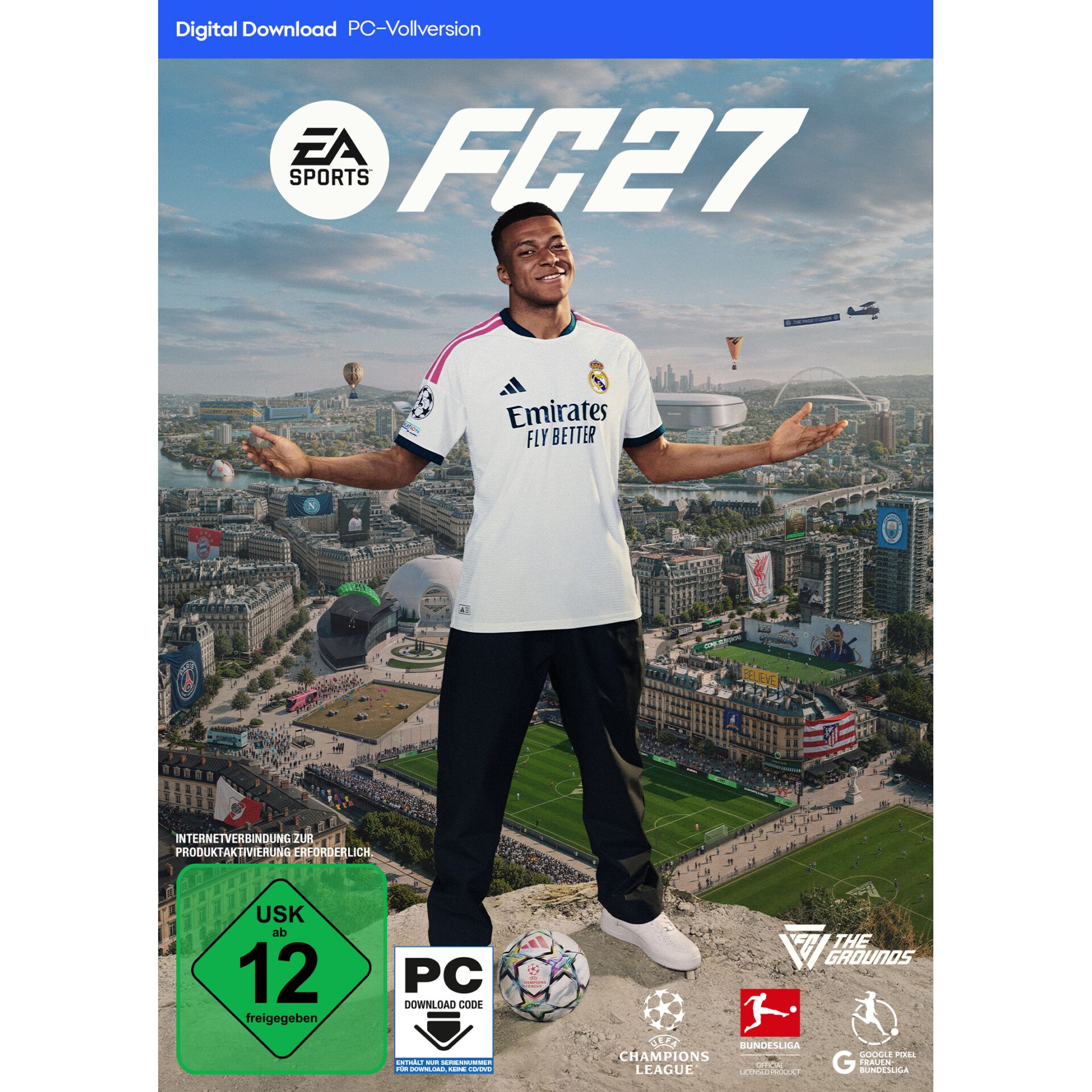 fußball, spieler, trikot, trikot weiß, stadion