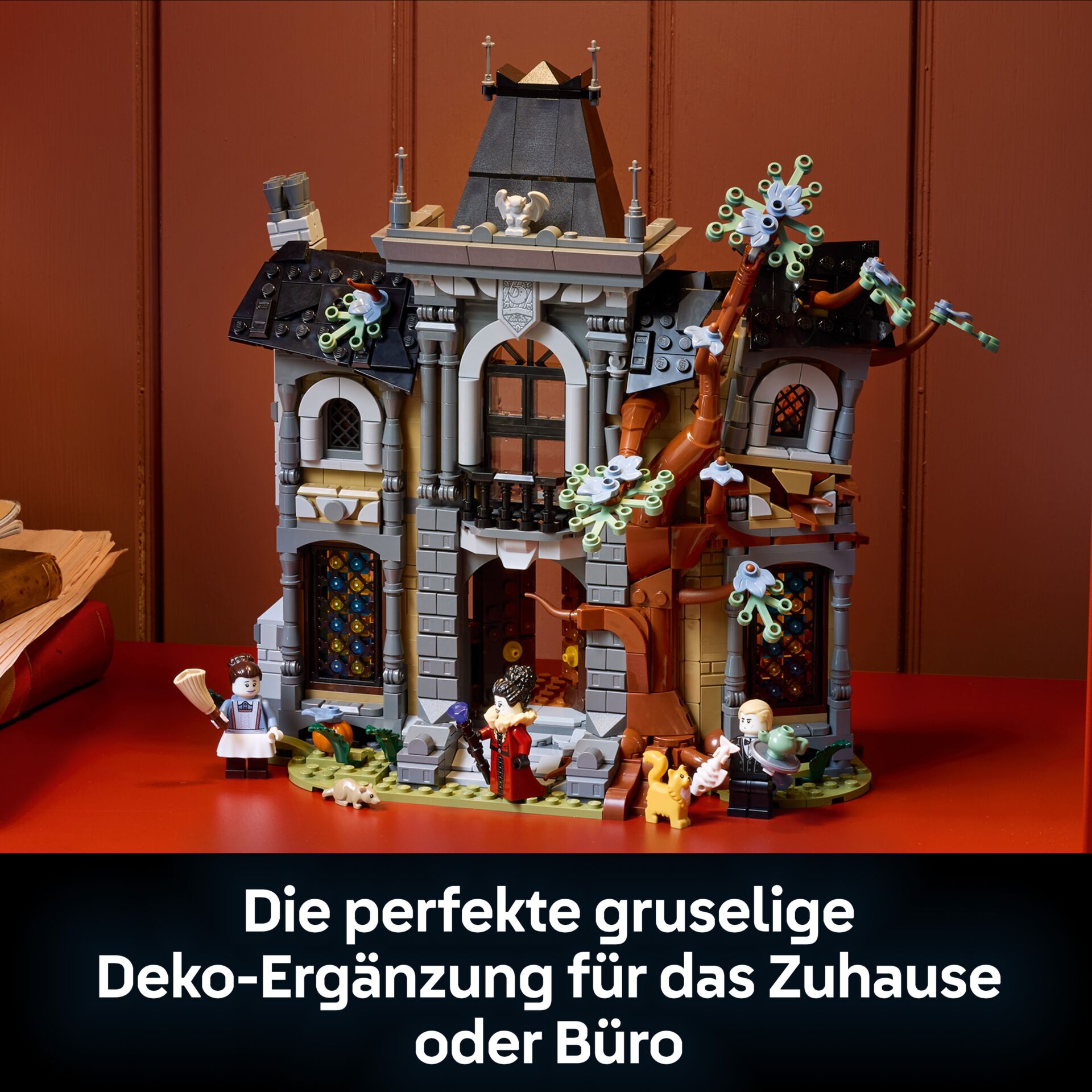 lego, bauwerk, kräuel, baumbewuchs, minifiguren