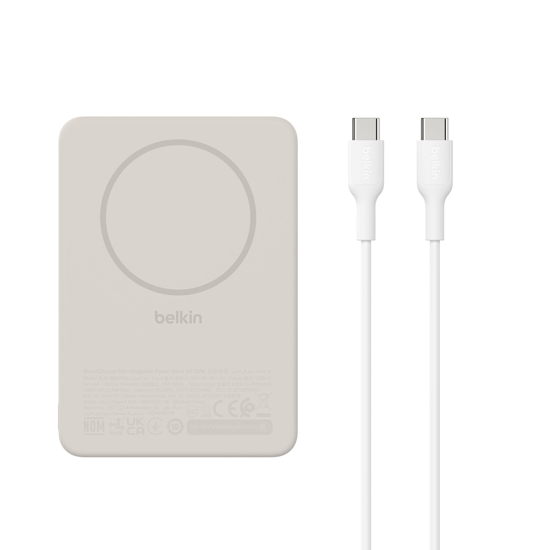 Power Bank, Wireless charger, Magnetic, USB-C, Dünnes Design