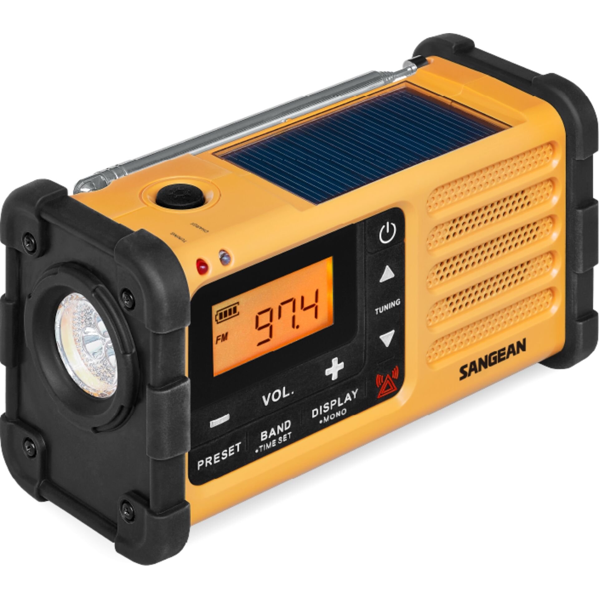 Sangean MMR-88 (USB-C) gelb  Notfall/Kurbel/Solar Radio