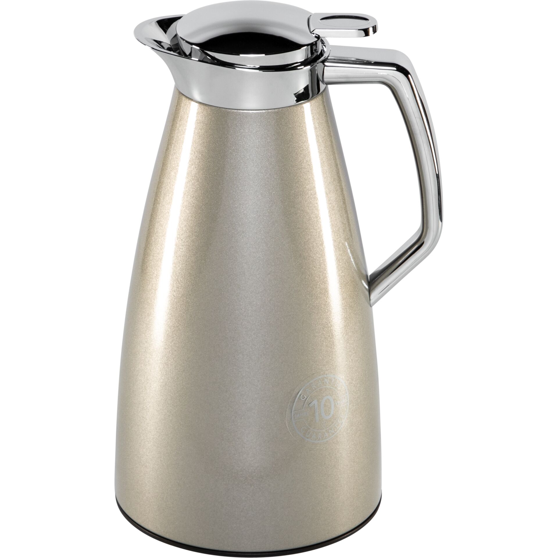 Thermosflasche, Vakuumflasche, Edelstahl, Beige, Auslaufverschluss