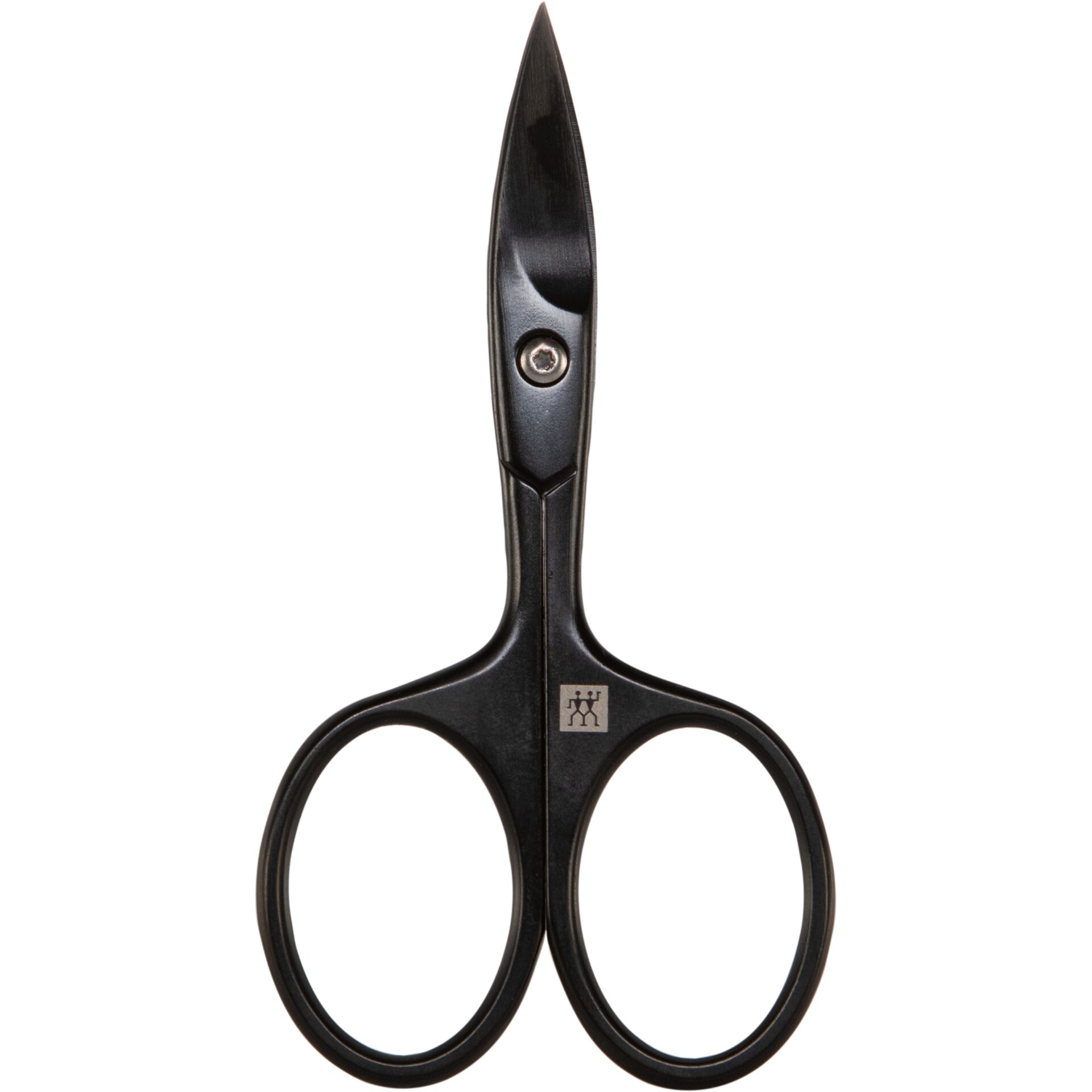 Schere, Stickschere, Edelstahl, schwarzer Griff, spitze Klingen