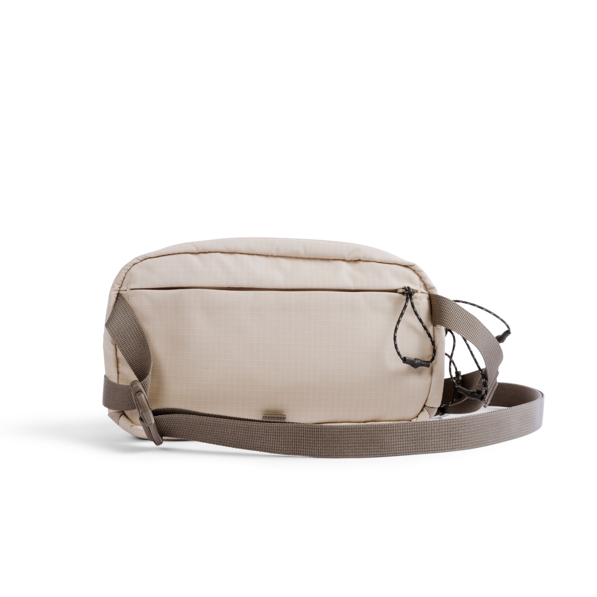 Beutel, Umhängetasche, Nylon, Beige, Reißverschluss