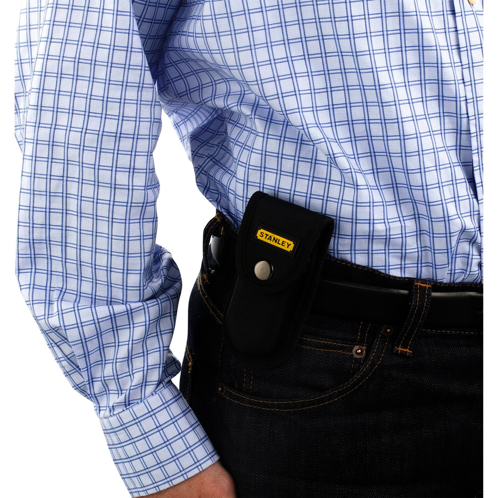 Holster, Gürteltasche, Werkzeugtasche, Kunststoffknopf, Stanley