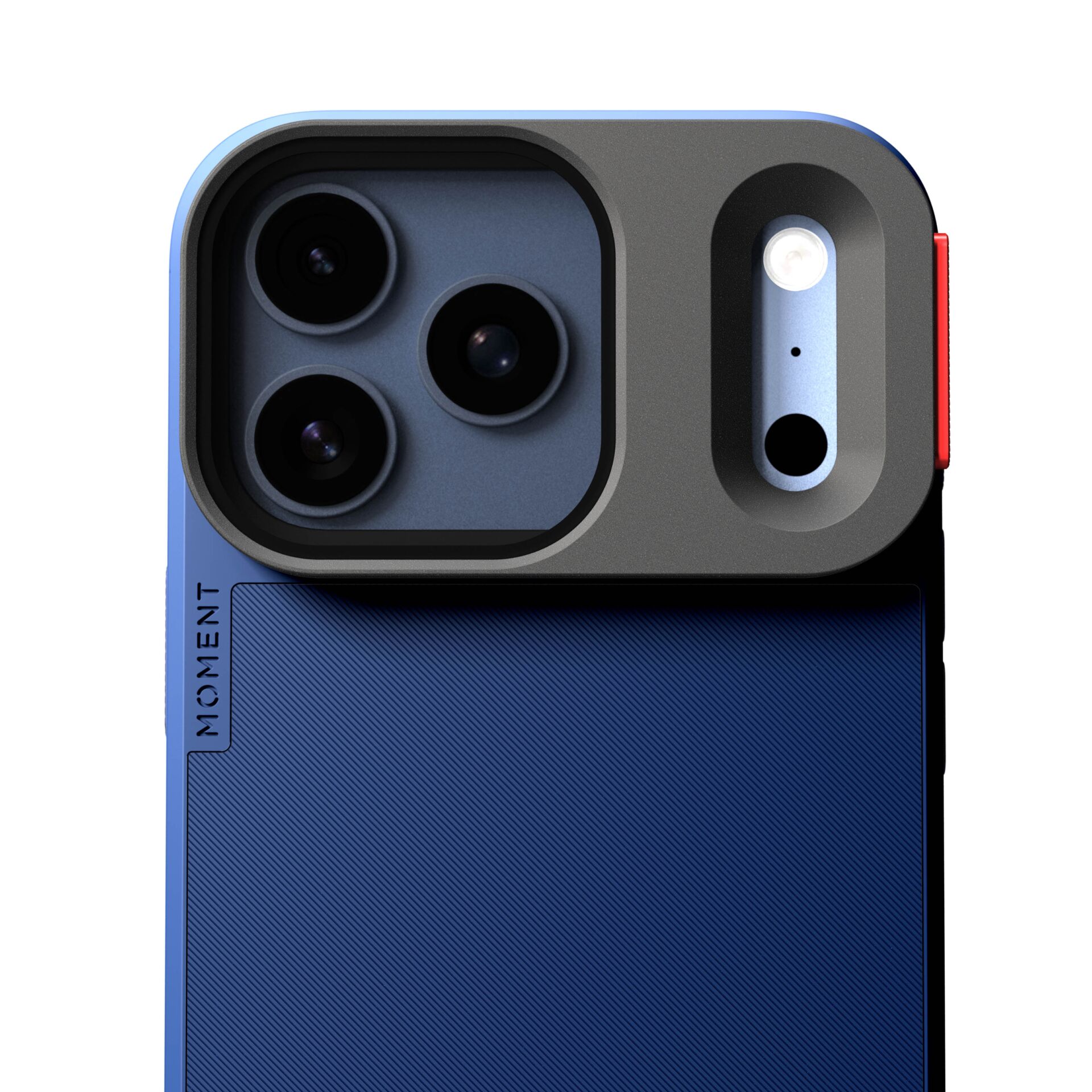 smartphone, dreifachkamera, blaues back, Kamera-Modul, Schutzhülle