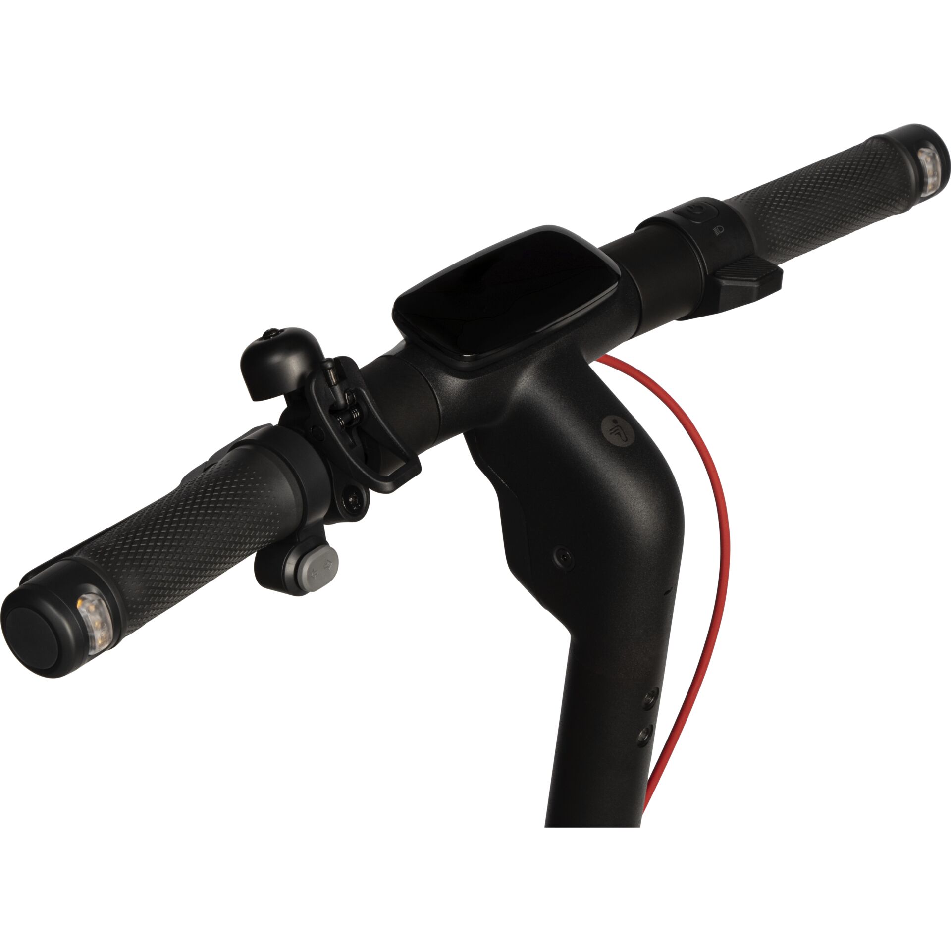 E-Bike Lenker, Smartphone Halter, LED Lichter, Bremshebel, Rotes Kabel