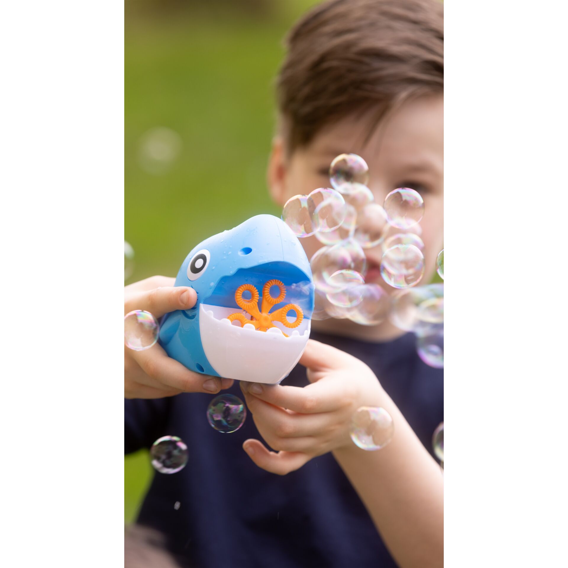 Blasen-Spielzeug, Blasenvorrichtung, Meerestier-Design, Blaues Spender-Gerät, Kinder-Spielzeug