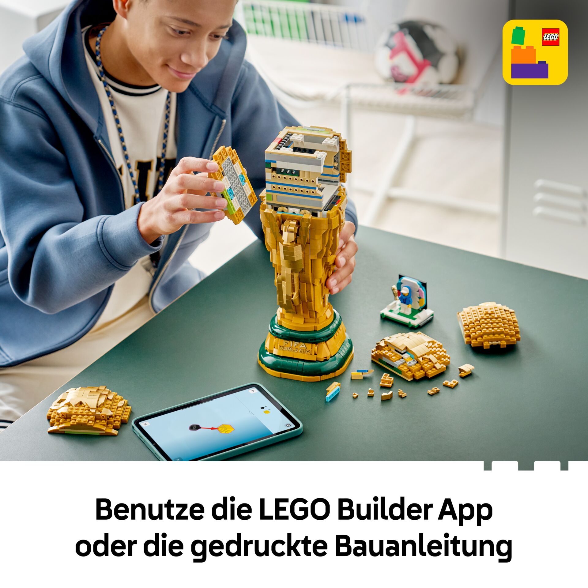 LEGO, Konstruktionsspielzeug, Kunststoff, Goldfarben, Statuette