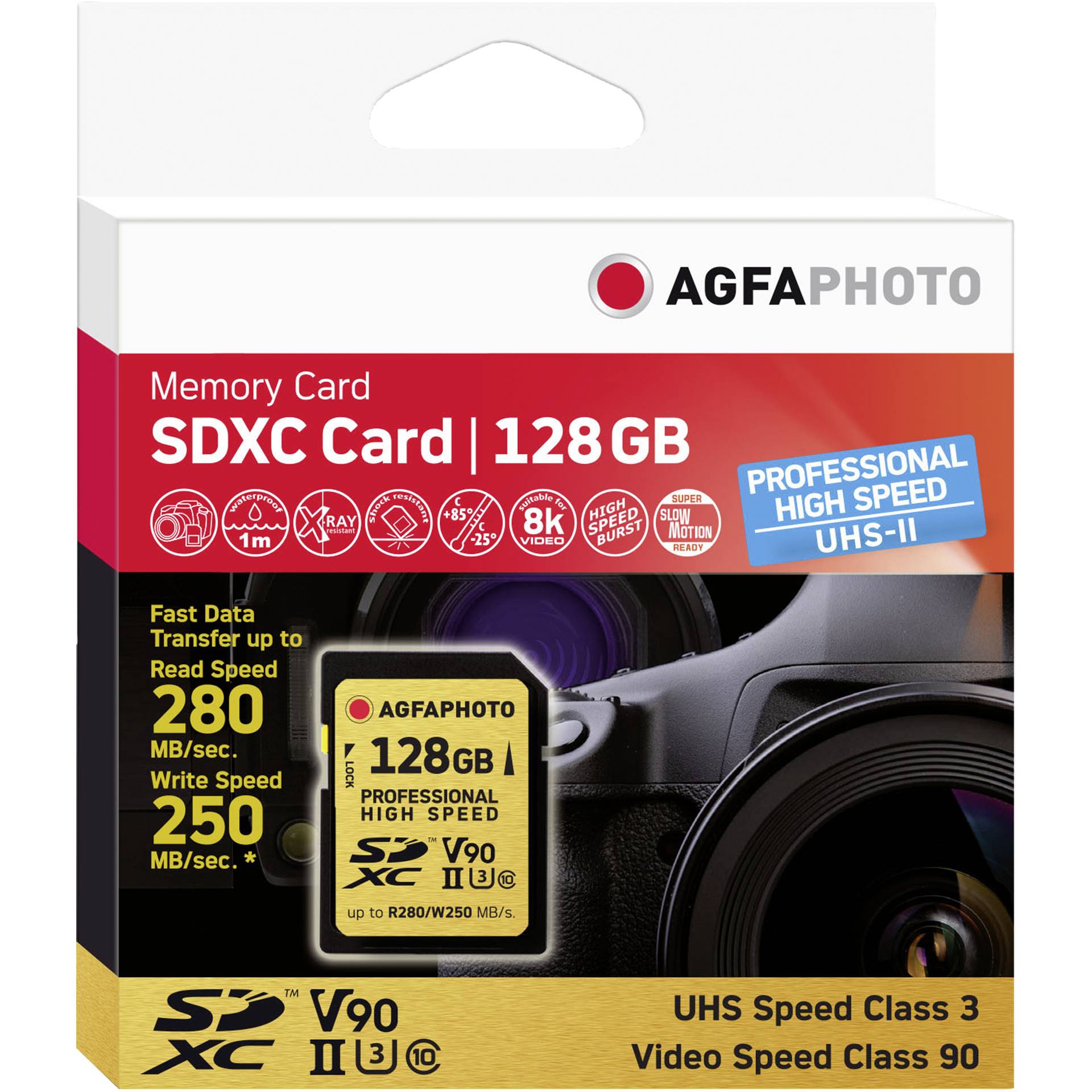 AgfaPhoto SDXC UHS II      128GB  Professional High Speed U3 V90