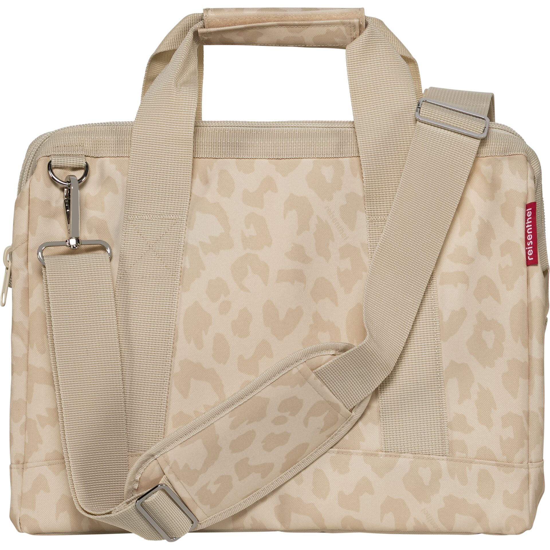 Handtasche, Schultertasche, Beige, Leoprint, Wasserabweisend