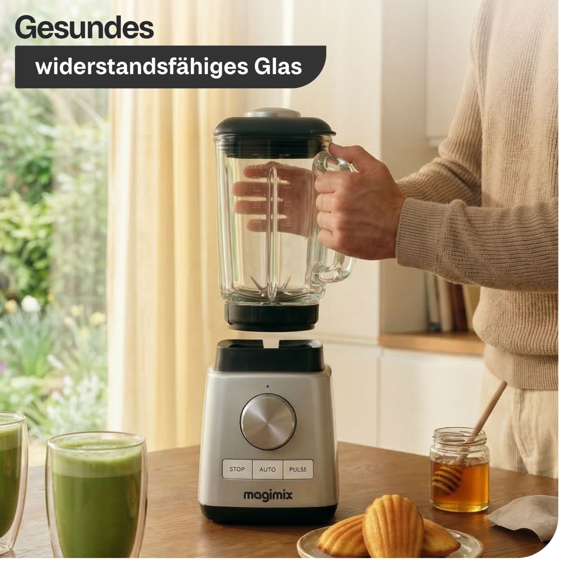 glasblender, blender, küchenmaschine, mixen, glaskannbescheiden