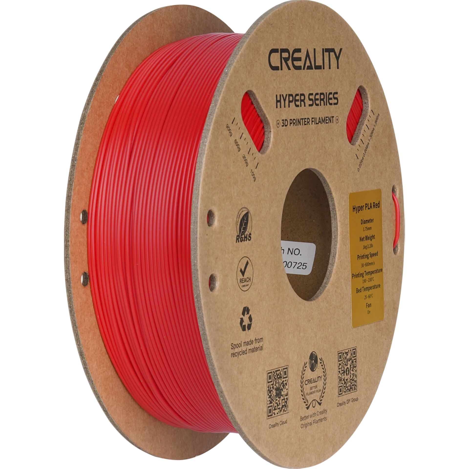 Creality Filament Hyper PLA  Red 1kg