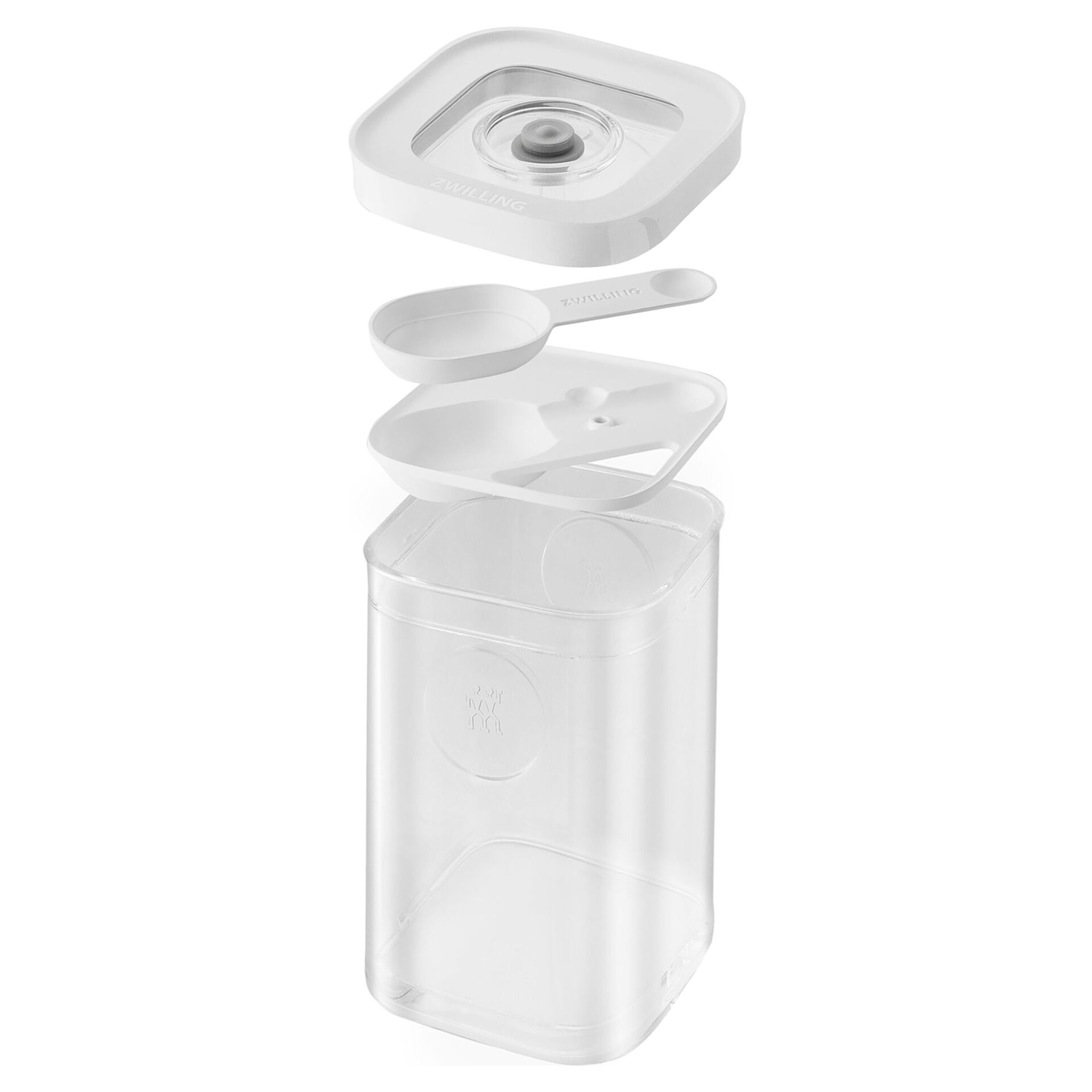 Vakuumbehälter, Kunststoff, Transparent, Vakuumdeckel, Messlöffel