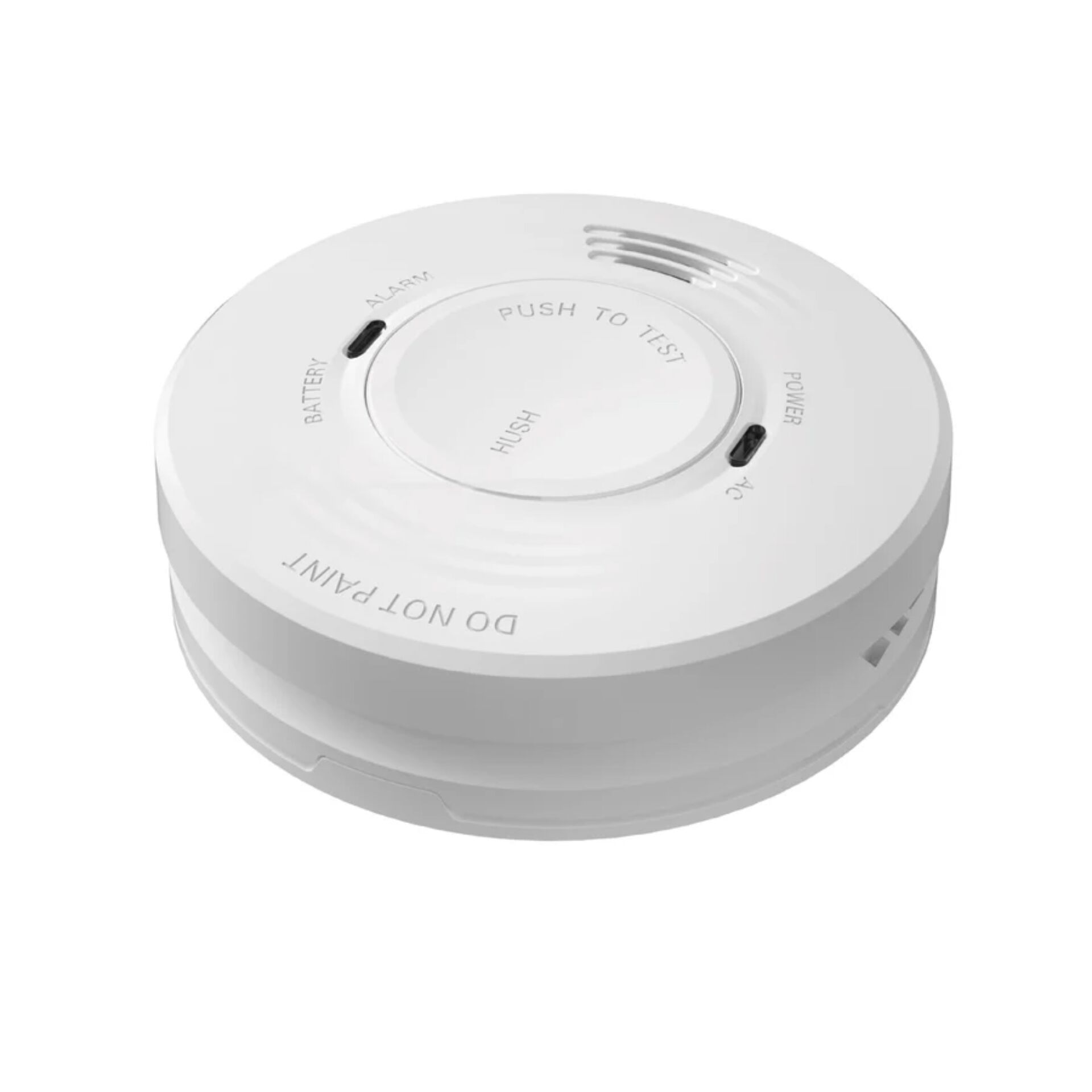Rauchmelder, Alarmensensor, rundes Gerät, weiße Farbe, Batteriebetrieben