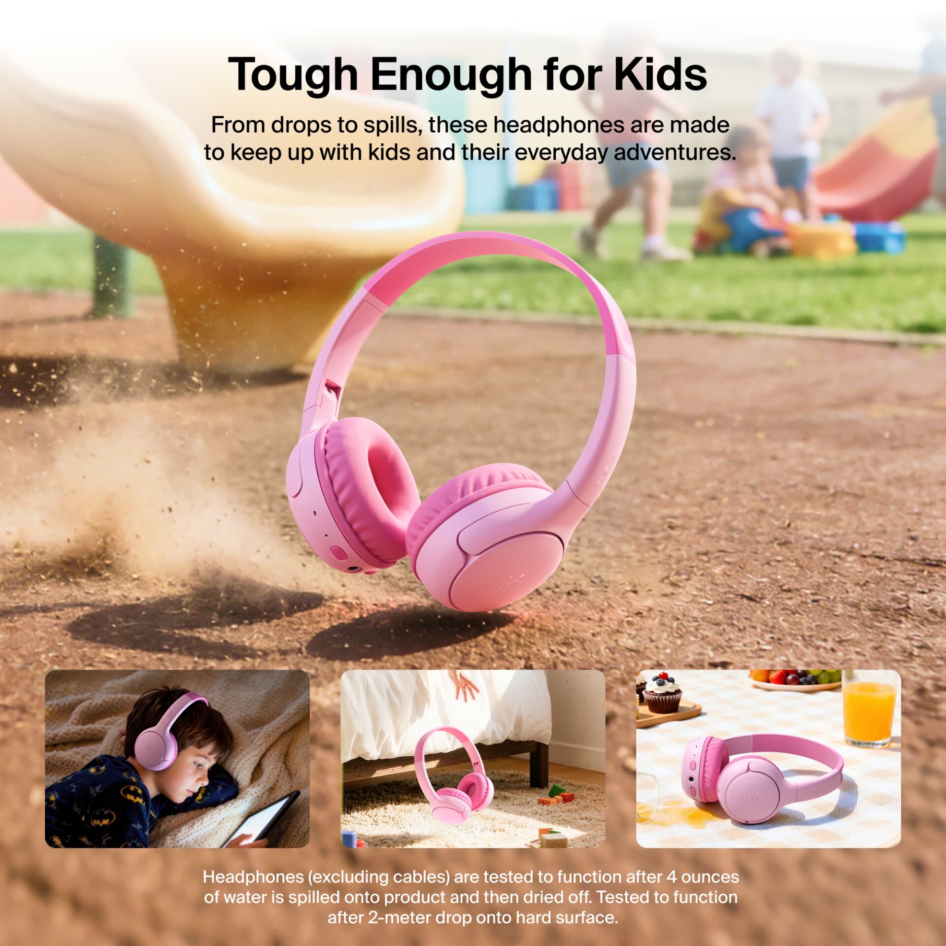 kopfhörer, pink, over-ear, kind, kabellos